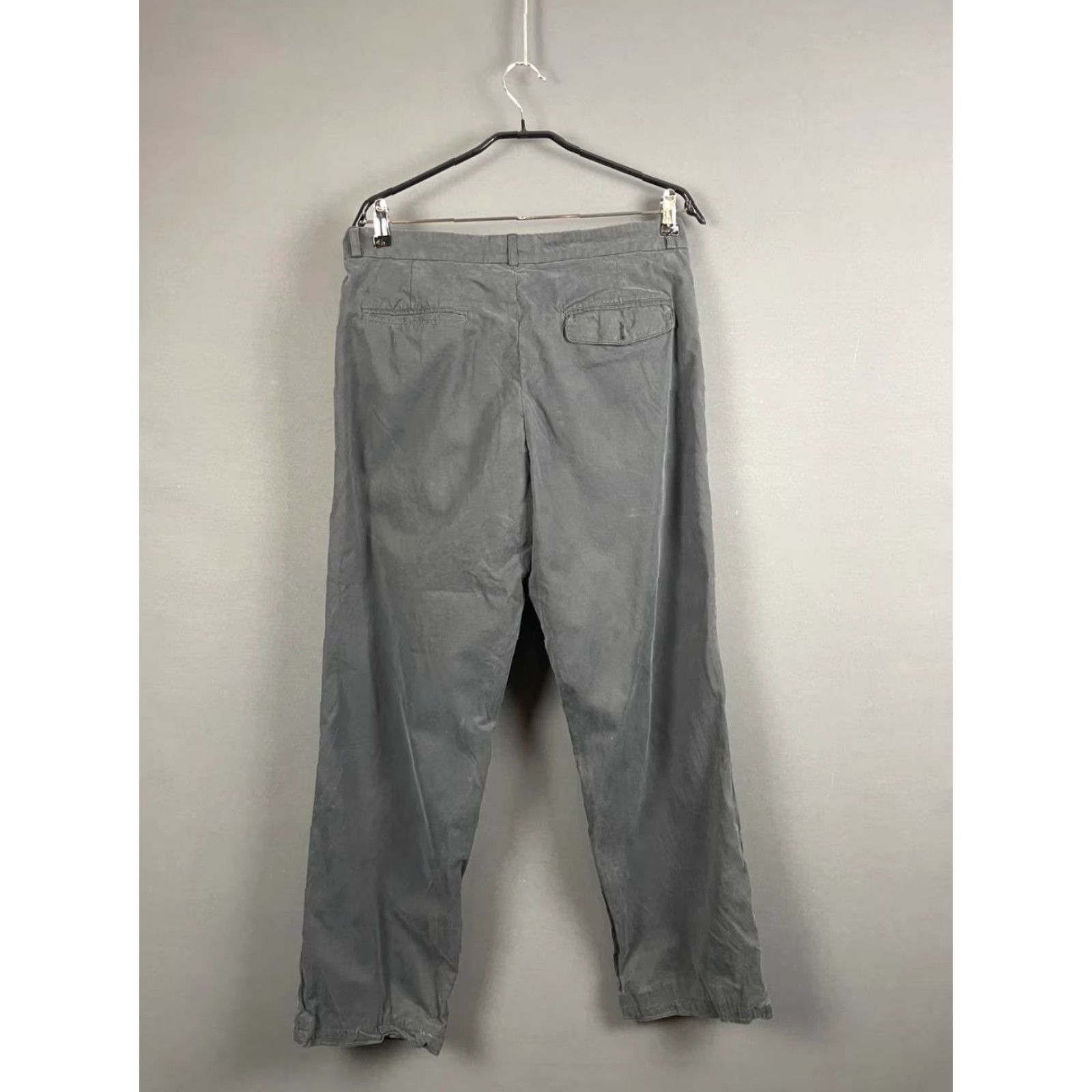 Margaret Howell Margaret Howell Pants Men Casual Gray Cotton Flared Leg L Size Regular Waist 33 Inseam 28 Modern Classic Belt Loop Front Flat Front Size US 33 - 2 Thumbnail
