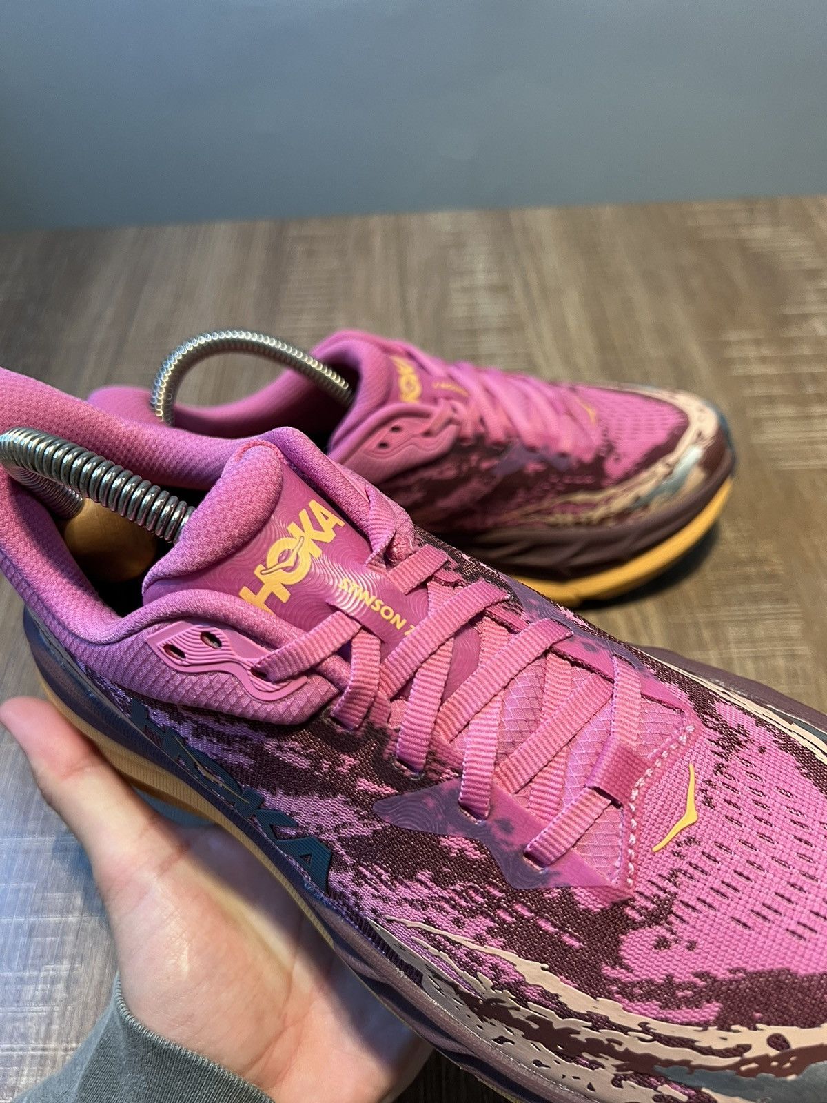 Hoka Hoka One One Womens Stinson 7 Pink Shoes Sneakers 7.5 B Size US 7.5 / IT 37.5 - 8 Thumbnail