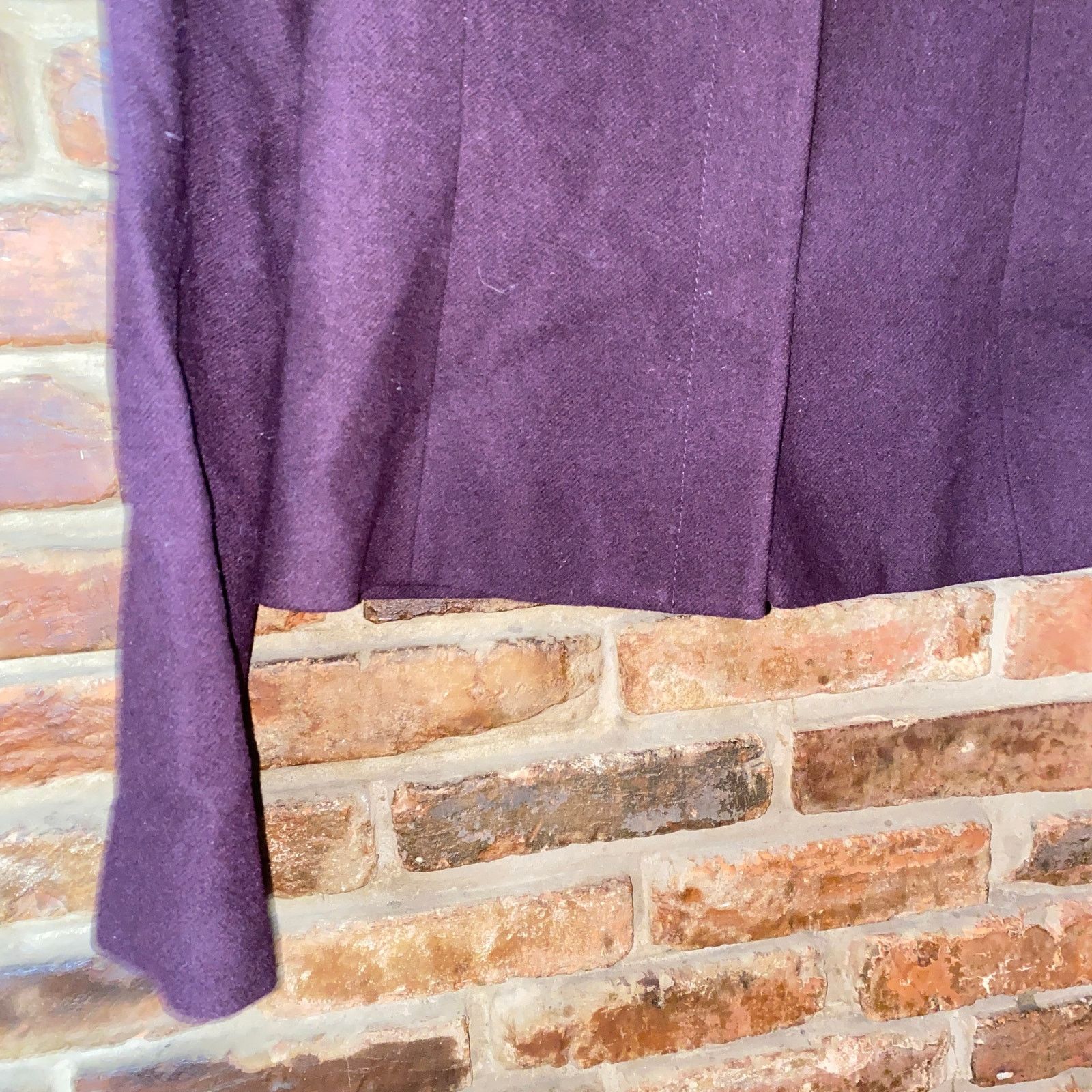 Other Philippe Adec 2 Plum Purple Wool Snap Button Down Jacket 12 Size XL / US 12-14 / IT 48-50 - 3 Thumbnail