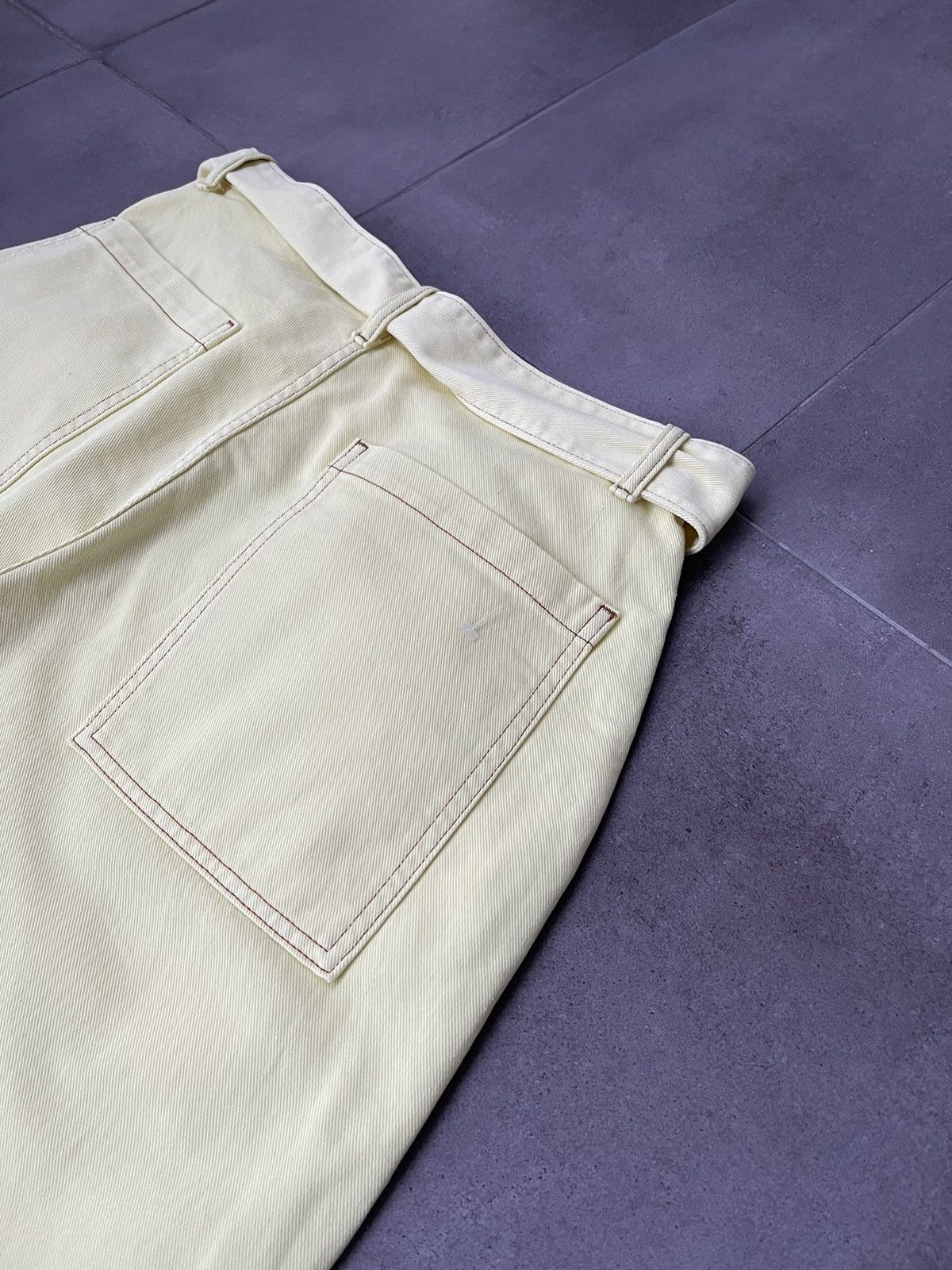Other !DS! SS22 Lukhanyo Mdingi Belted Yellow Denim Pants Size US 30 / EU 46 - 15 Thumbnail