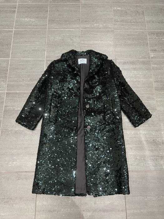 prada-prada-green-sequin-overcoat-11k-grailed
