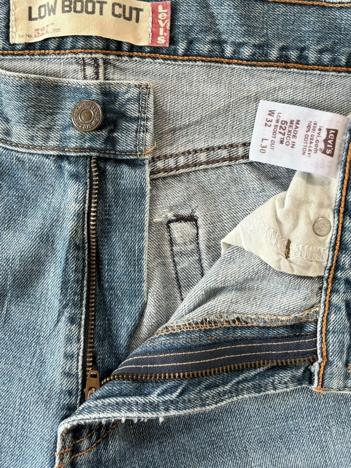 Levi's Vintage 90s Levis 527 Faded Wash Distress Flare Jeans Size US 33 - 6 Thumbnail