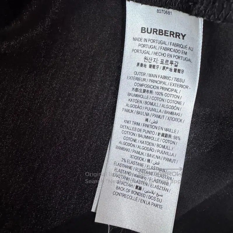 Burberry Burberry Black Cotton Embroidered Men's T. Size US M / EU 48-50 / 2 - 5 Thumbnail