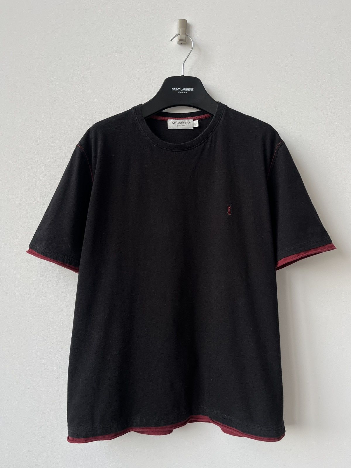 Yves Saint Laurent Vintage Yves Saint Laurent Black T-Shirt YSL Paris France Size US M / EU 48-50 / 2 - 7 Thumbnail