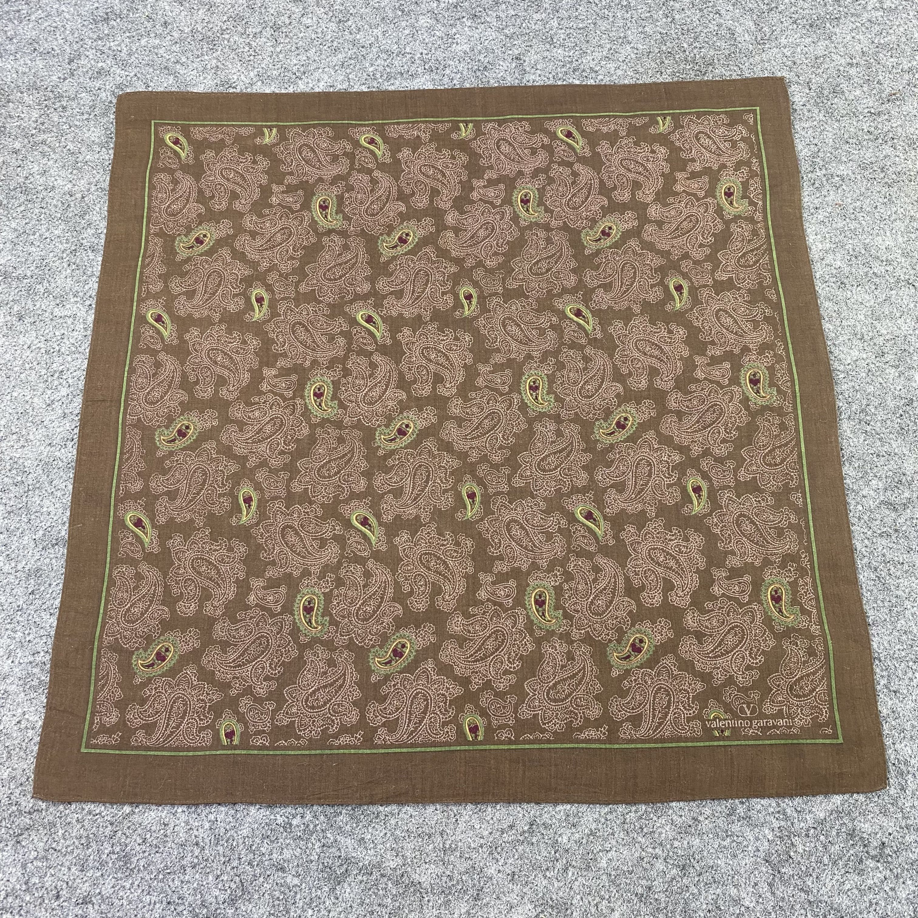 Designer VALENTINO GARAVANI handkerchief bandana handky paisley-B1433 Size ONE SIZE - 3 Thumbnail