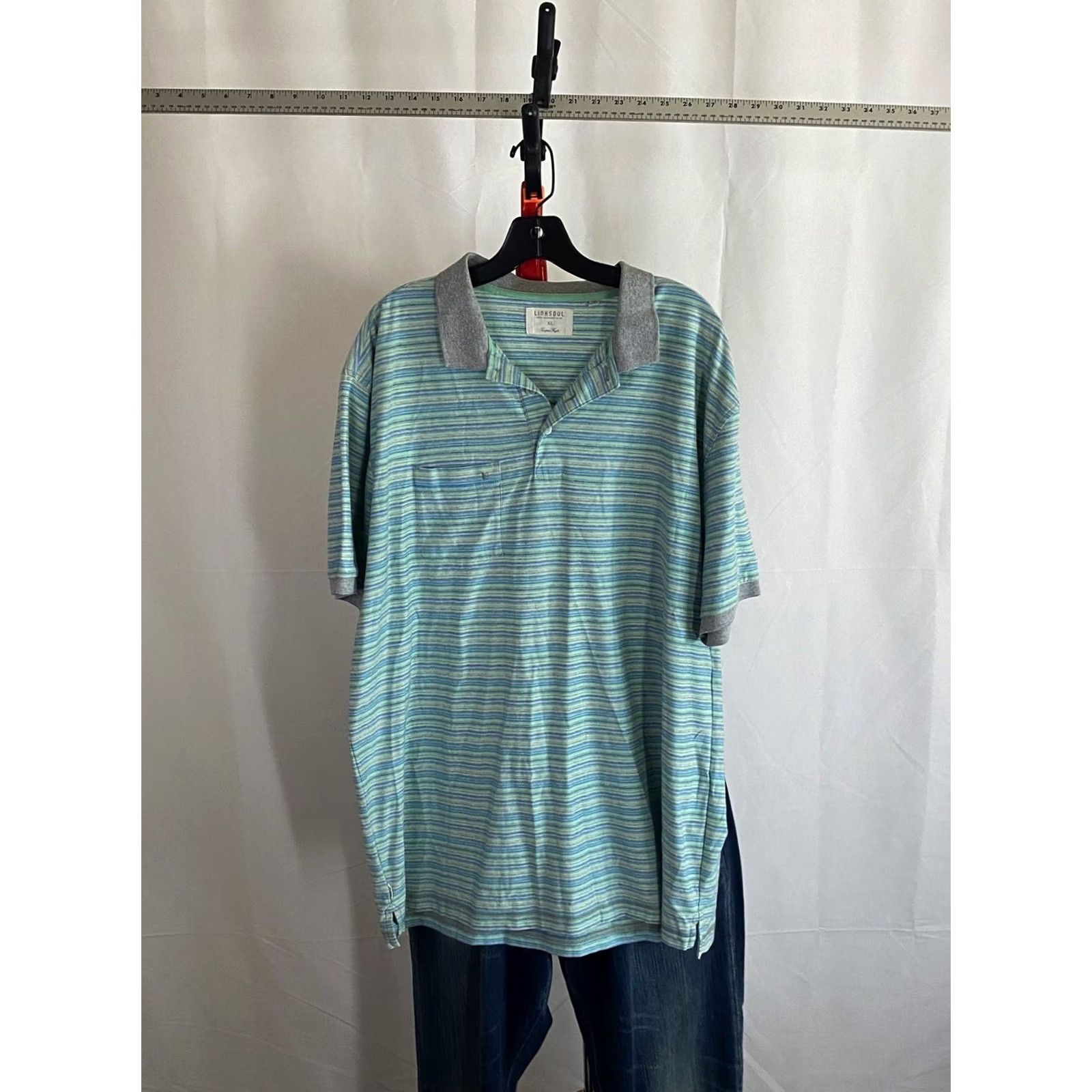 Vintage Linksoul Polo Shirt XL Embroidedred Golf Club Stripe Men XS? XL - Note: Original title contains XL; no new info added. Size US XL / EU 56 / 4 - 3 Thumbnail