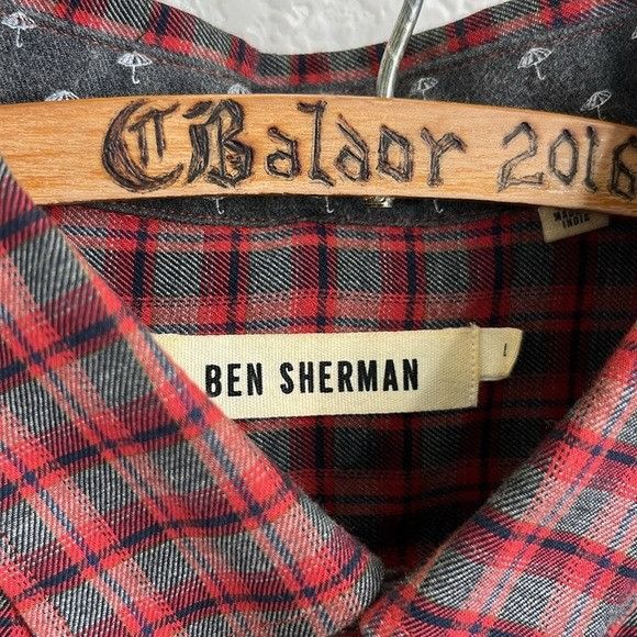 Ben Sherman Ben Sherman Men's Checkered Plaid Gridded Button-Down Shirt Size US L / EU 52-54 / 3 - 4 Thumbnail