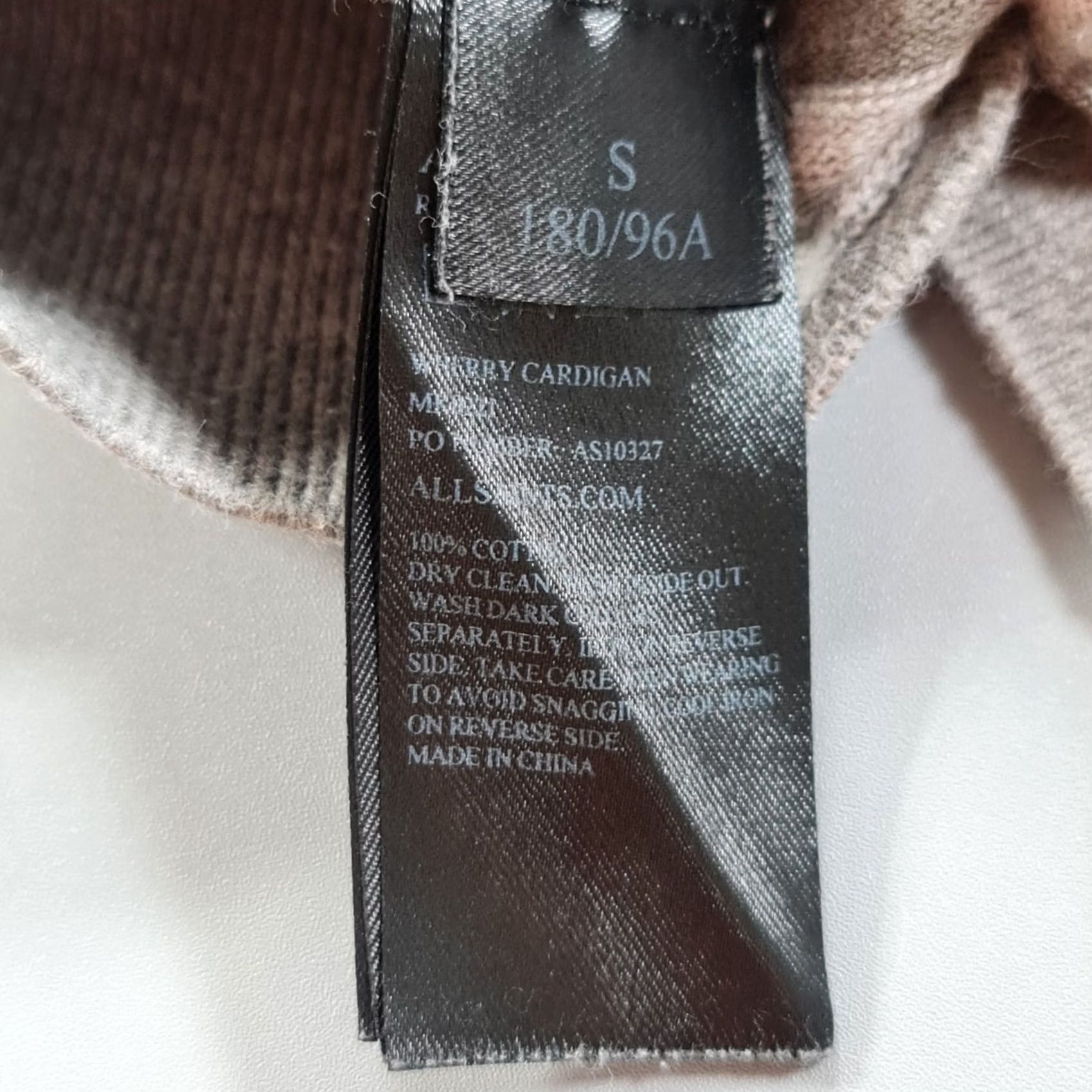 Allsaints AllSaints Womens Cardigan Brown Small Cotton Lightweight Open Front Size S / US 4 / IT 40 - 7 Thumbnail