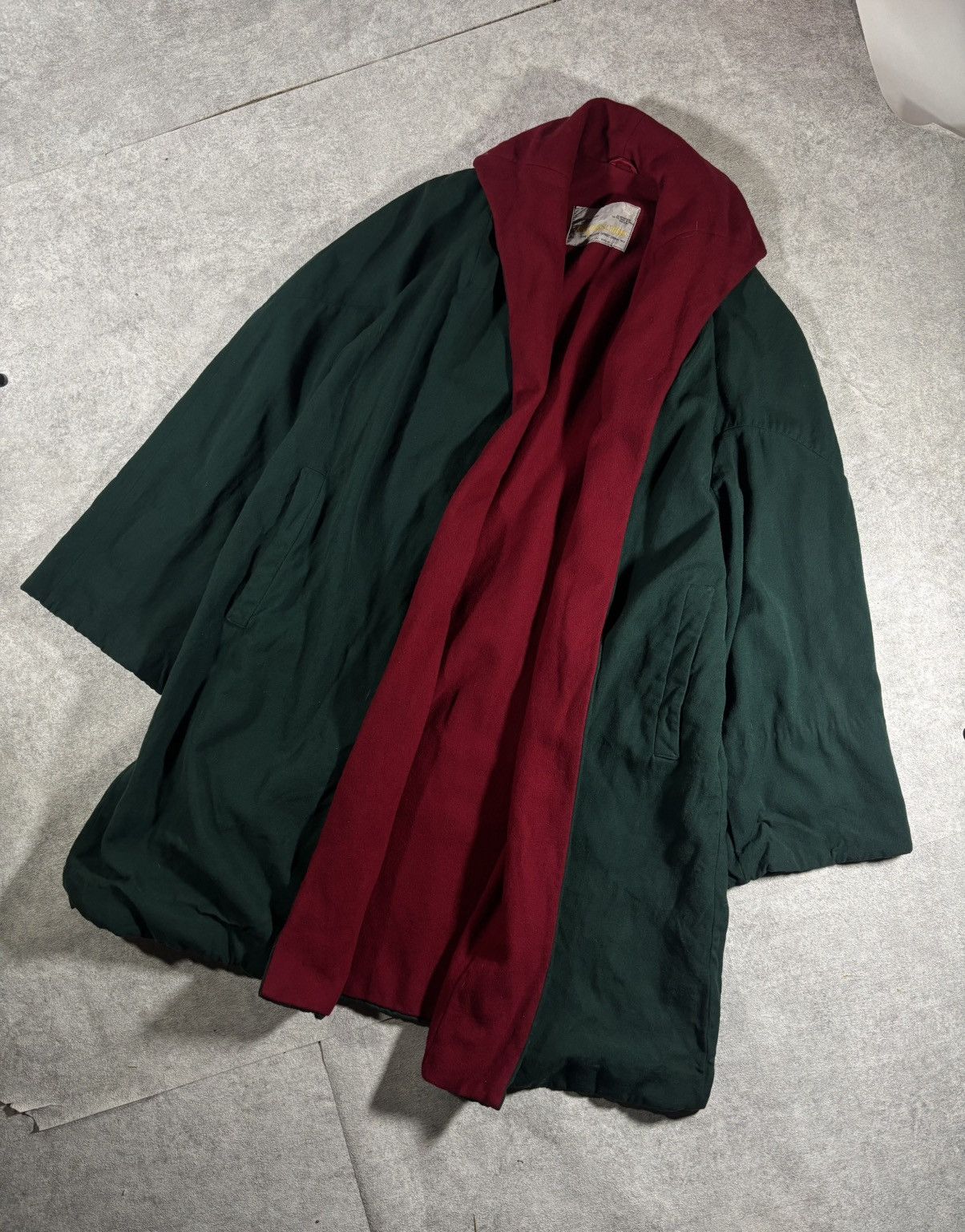 Aquascutum VINTAGE AQUASCUTUM Pure Wool Overcoat Dark Green showerproff Size US XL / EU 56 / 4 - 1 Thumbnail