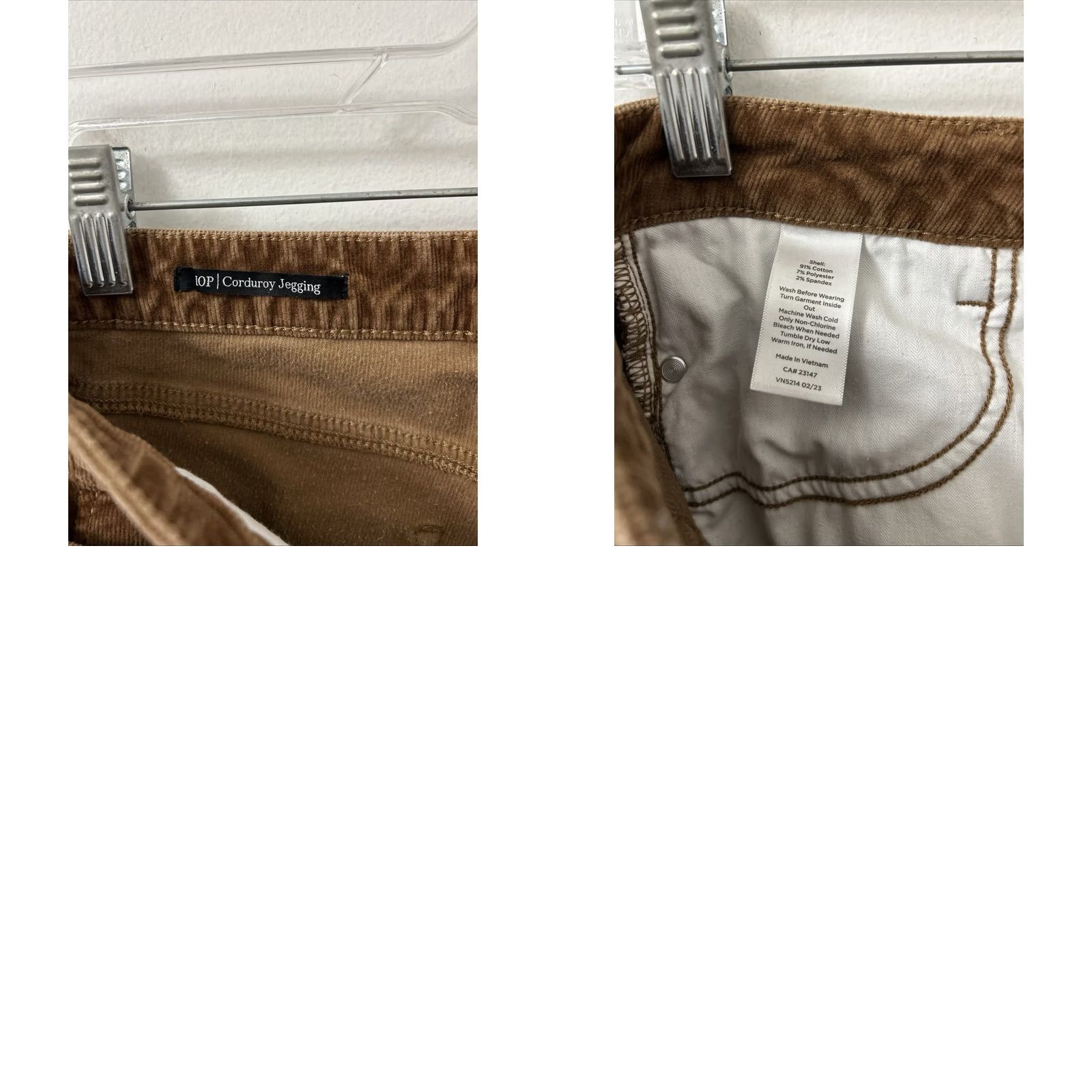 Talbots Talbots Corduroy Jegging Womens 10P Brown Stretch Pants Skinny Zipper Button Front Pockets Logo 25in Inseam Size 32" / US 10 / IT 46 - 9 Thumbnail