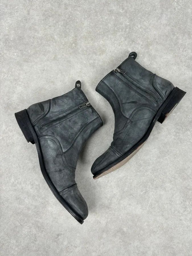 Diesel Diesel Grey Mid-Calf Leather Boots Size US 9 / EU 42 - 5 Thumbnail