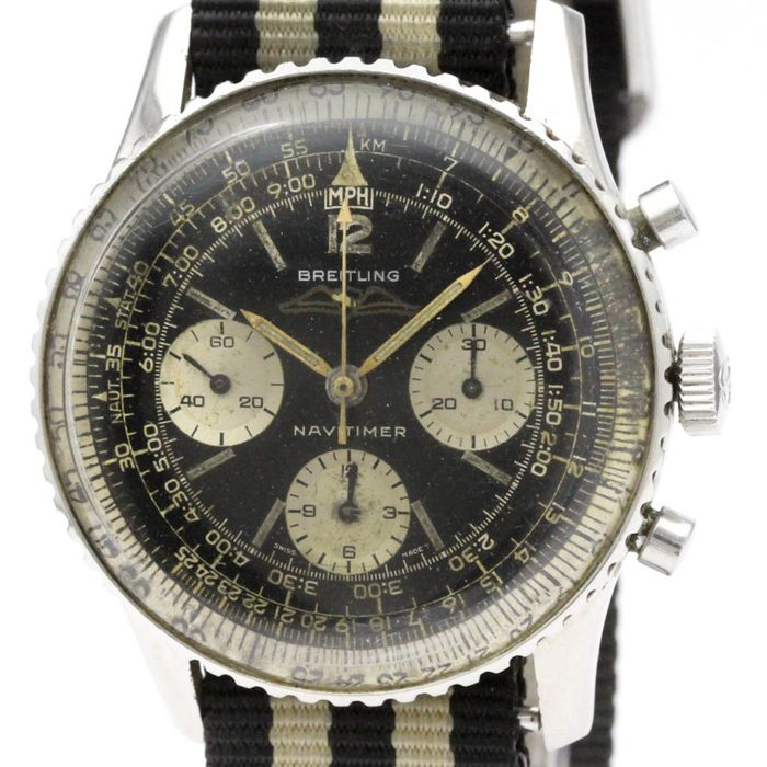 Breitling BREITLINGVintage Navitimer Steel Rubber HandWinding Mens
