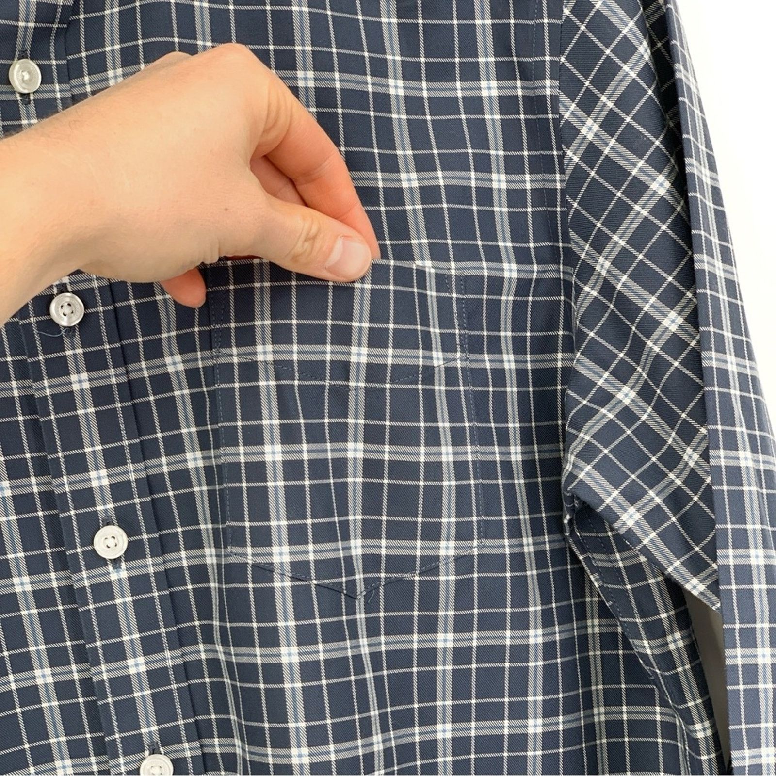 UNTUCKit UNTUCKIT Lazarat WF Button Down Shirt Blue White Plaid S Size US S / EU 44-46 / 1 - 2 Thumbnail