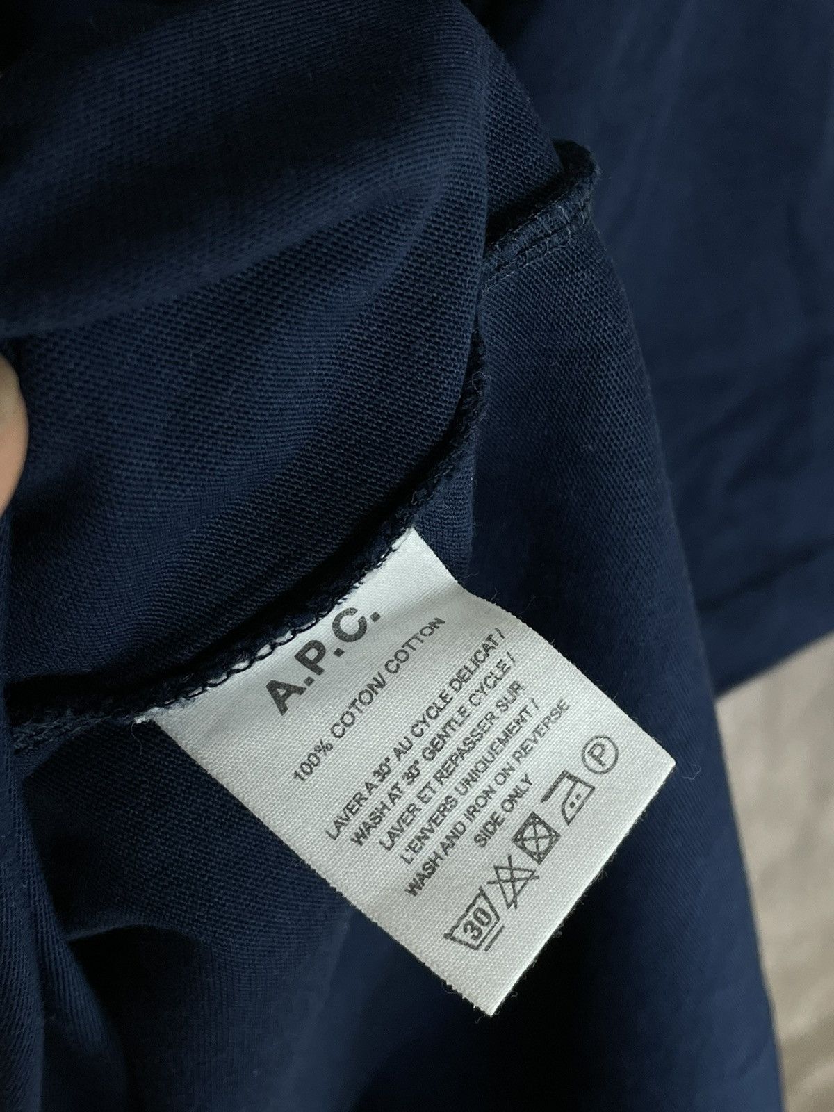 A.P.C. × Designer A.P.C. Basic Navy Cotton t-shirt quality designer Size US M / EU 48-50 / 2 - 9 Thumbnail