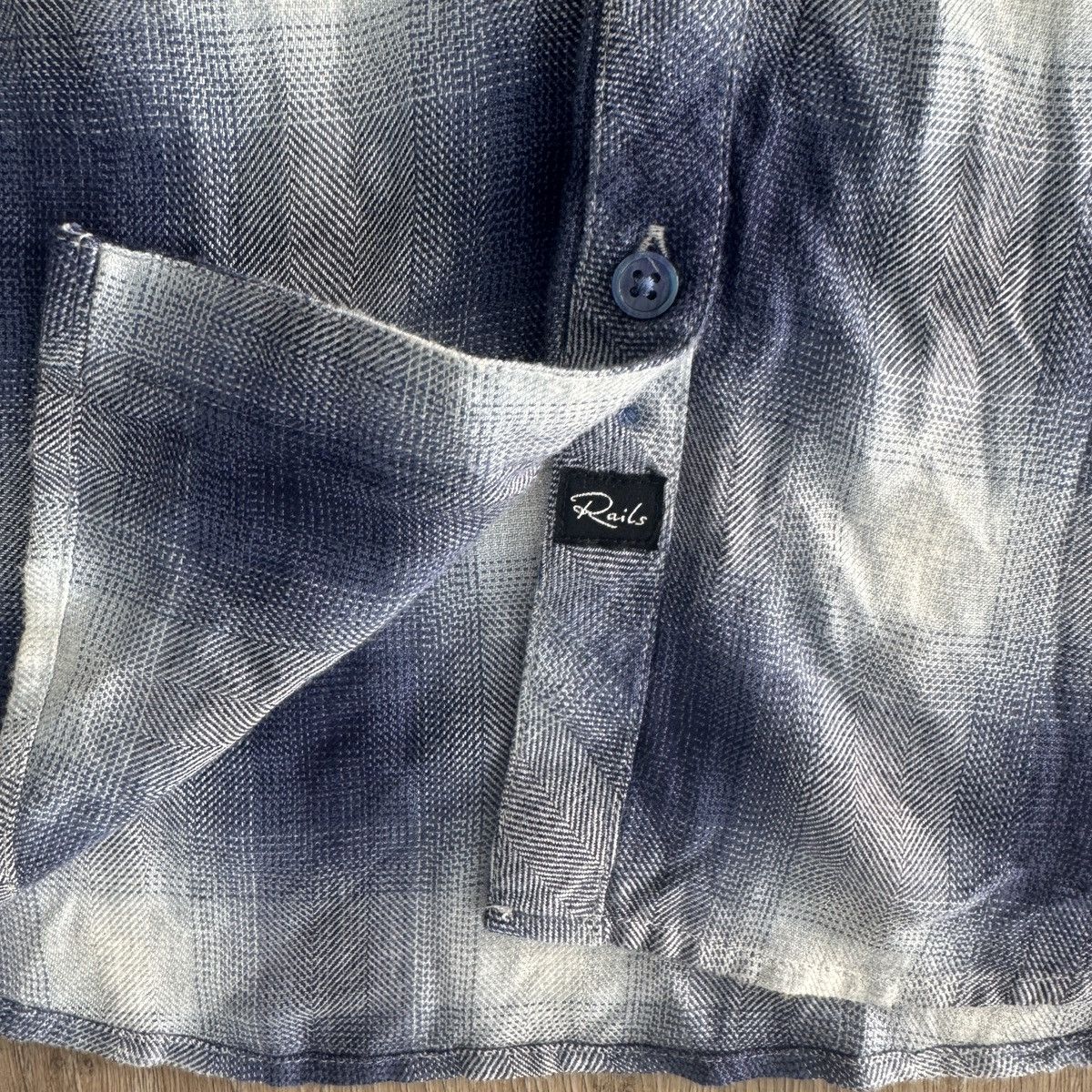 Rails NWT Hunter Pacific Ivory Blue Plaid Button Down Shirt Size S / US 4 / IT 40 - 8 Thumbnail