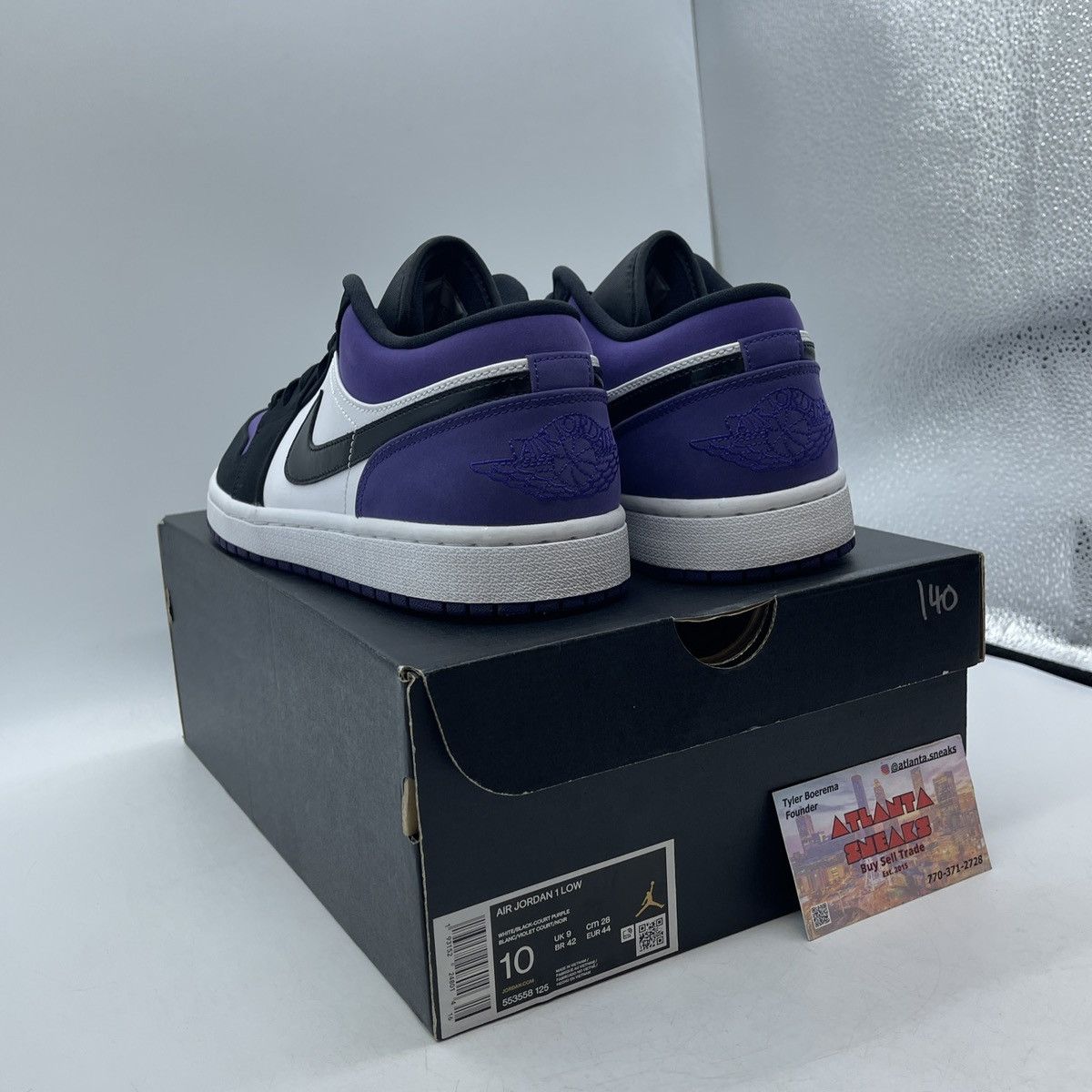 Jordan Brand Air Jordan 1 low court purple Size US 10 / EU 43 - 4 Thumbnail