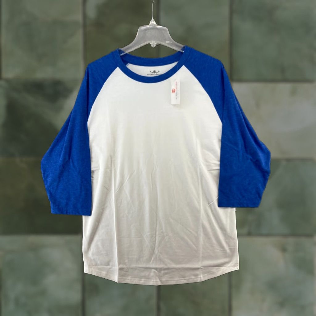 Vintage Vintage Emblem Apparel Men's Baseball T-Shirt Large Blue Jersey 3/4 Sleeve Classic Casual All Seasons Size US L / EU 52-54 / 3 - 1 Thumbnail