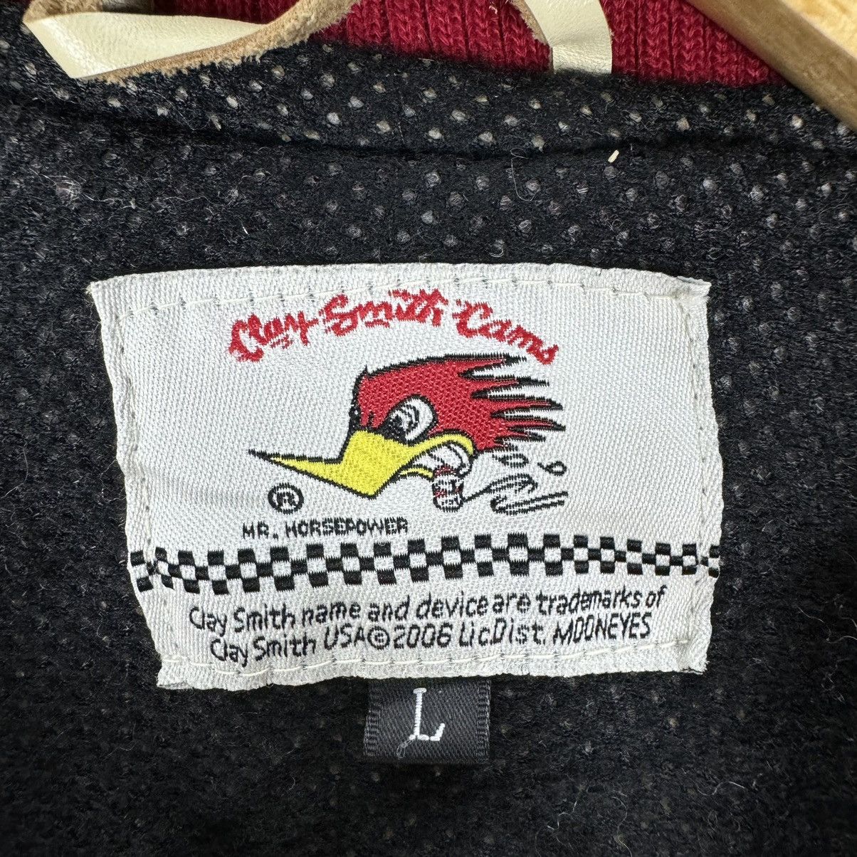Sports Specialties ☀️CLAYSMITH MOONEYES FW2006 COWHIDE LEATHER VARSITY JACKET Size US L / EU 52-54 / 3 - 14 Thumbnail