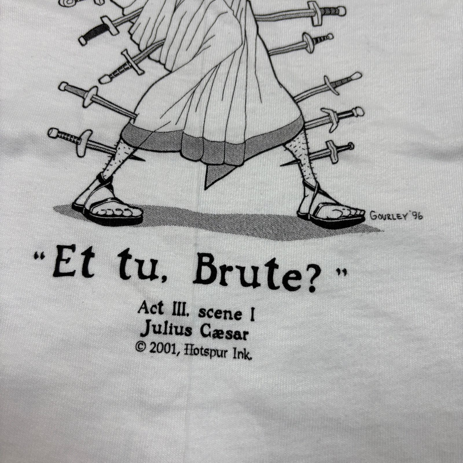 Hanes Vintage 2001 Julius Caeser T Shirt Hotspur Ink Men's Small Size US S / EU 44-46 / 1 - 3 Thumbnail