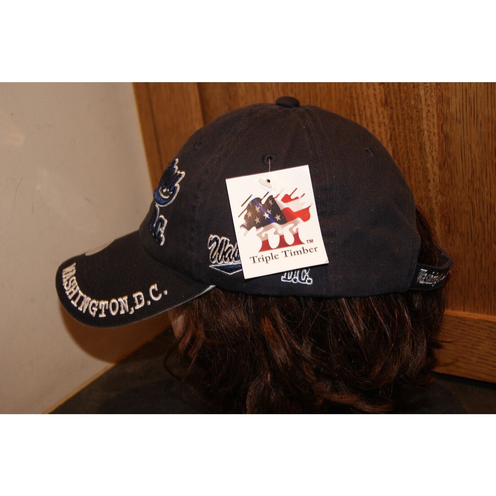 Other NWT Washington D.C. Navy Strapback Hat Cap NEW NOS USA Flag Size ONE SIZE - 2 Thumbnail