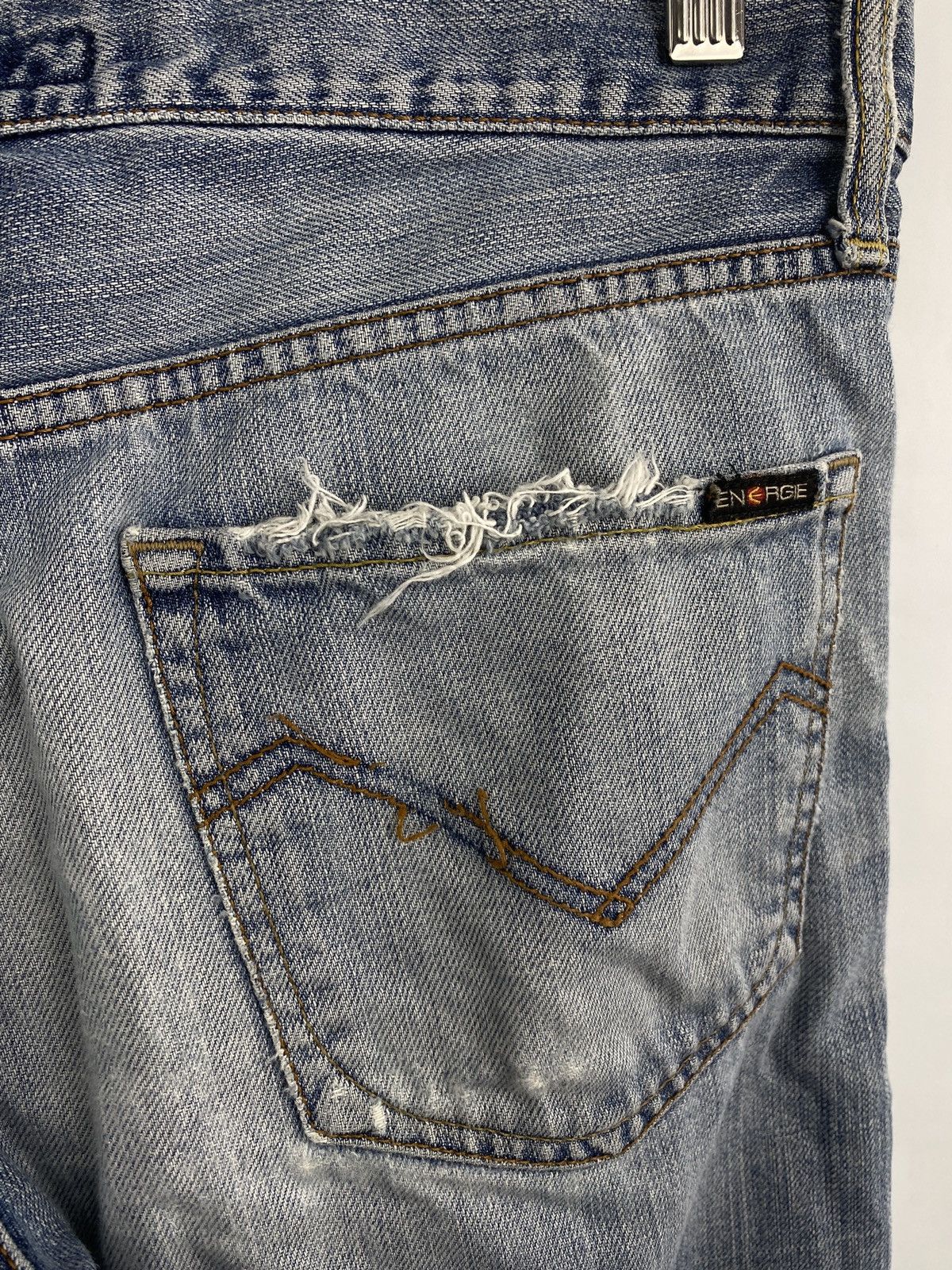 Energie 🇯🇵 Vintage 90s Energie Distressed Japanese Style Y2K Jeans Size US 32 / EU 48 - 16 Thumbnail