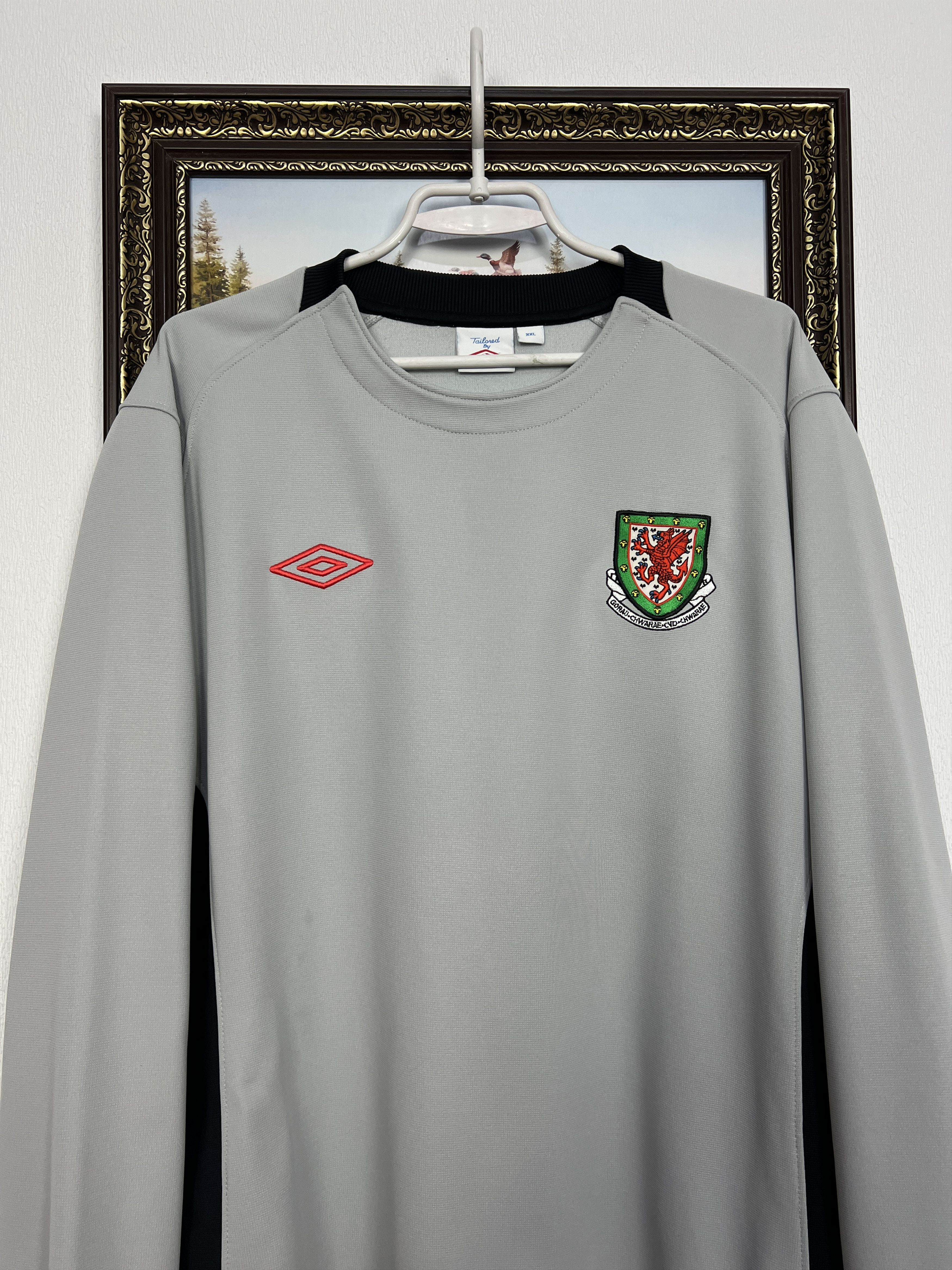 Umbro Wales Football Train Sweatshirt Soccer Crewneck Track Top Size US XXL / EU 58 / 5 - 2 Thumbnail
