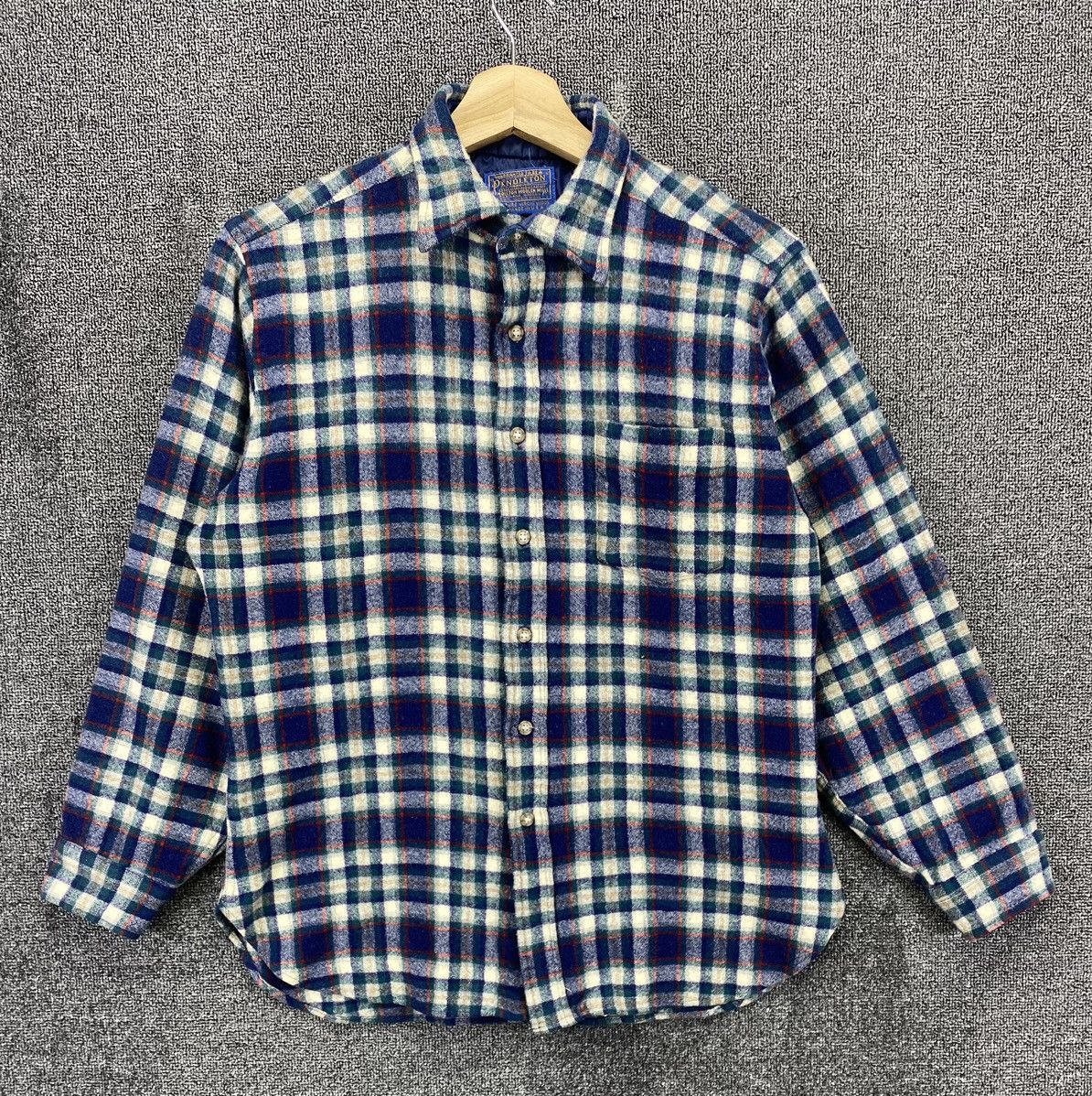 Pendleton Vintage Pendleton Wool Flannel Shadow Plaid Shirts Button Up Size M / US 6-8 / IT 42-44 - 1 Thumbnail