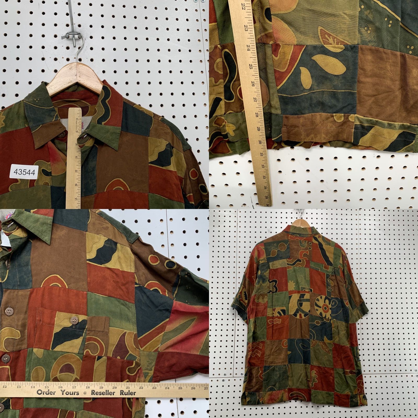 The Territory Ahead VTG Territories Ahead Rayon Button-Up Shirt Mens Medium Multicolor Casual Short Sleeve Shirt 90s Theme Mens Size US M / EU 48-50 / 2 - 8 Thumbnail