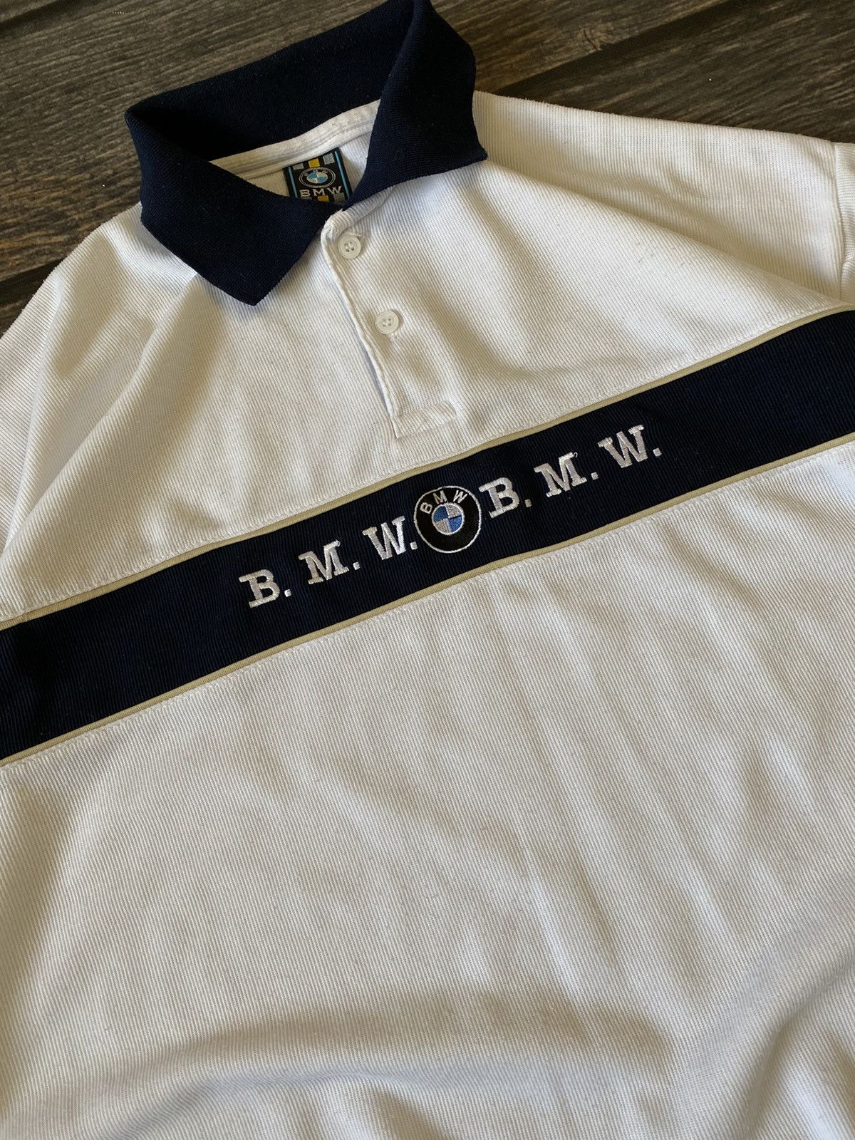 BMW × Japanese Brand 90’s BMW embroidered centre logo shirt Size US XL / EU 56 / 4 - 3 Thumbnail