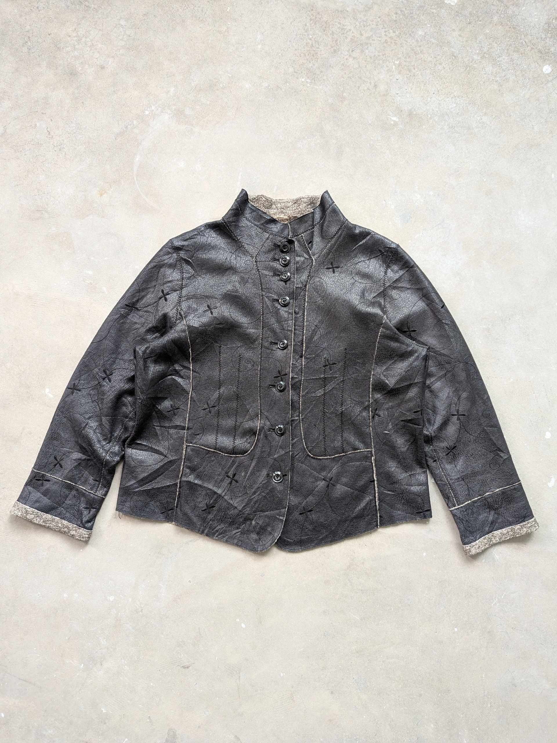 Japanese Brand × Vintage Vintage Black Jacket Patches Lining Fleece Size M / US 6-8 / IT 42-44 - 1 Thumbnail