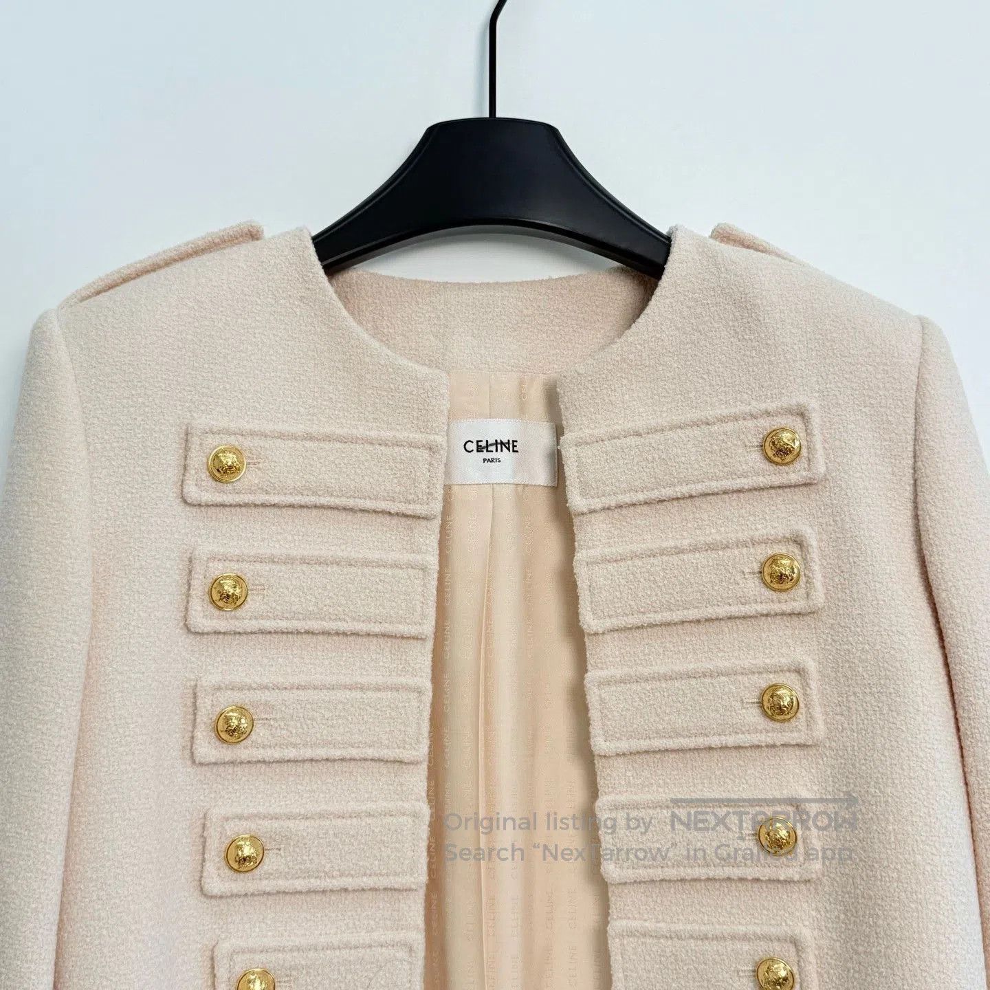 Celine CELINE SS23 Solid Tweed Button Knit Top. Size XXS / US 00 / IT 34 - 2 Thumbnail