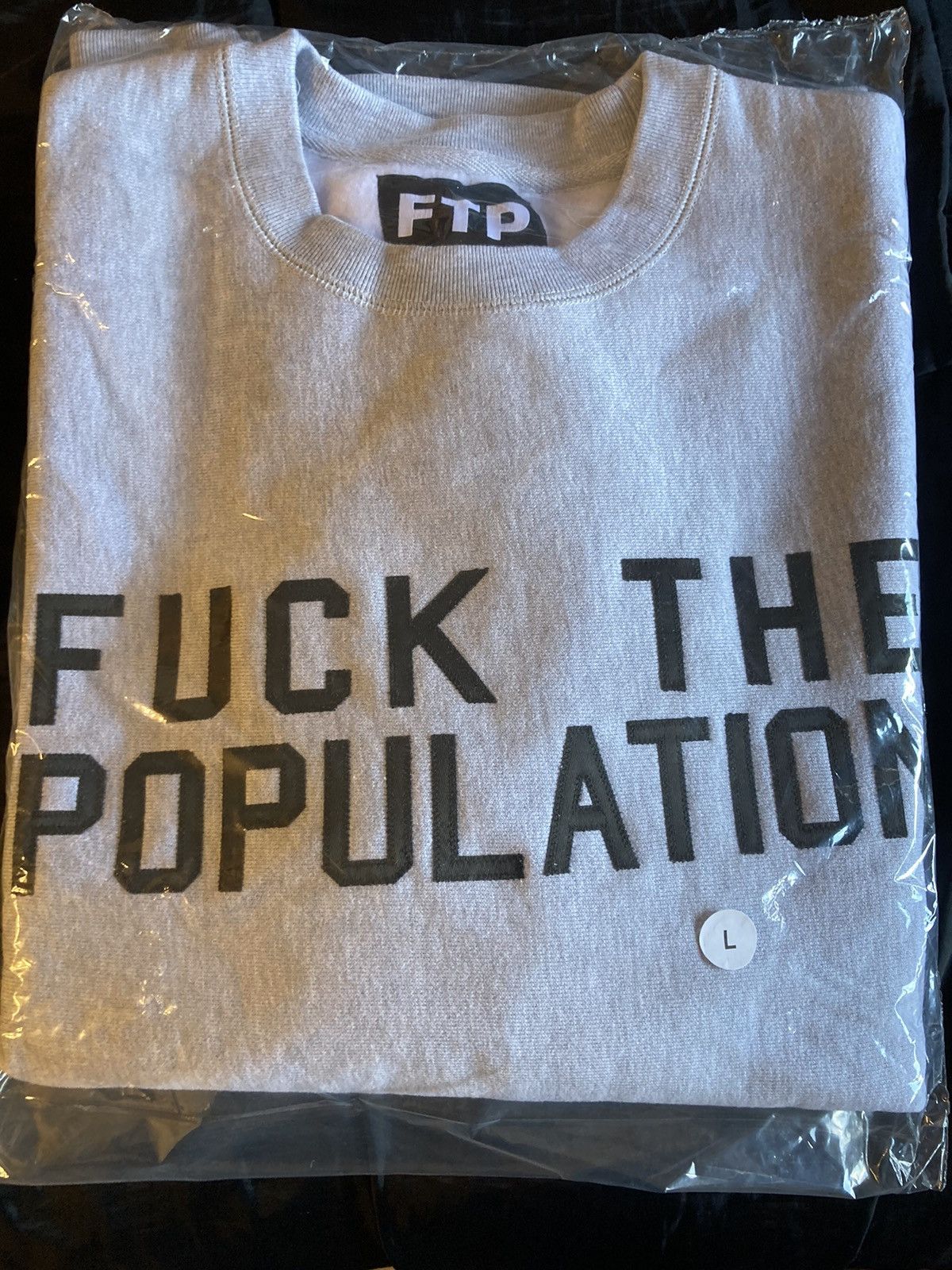 Hype NEW FTP VARSITY CREWNECK HEATHER GRAY) - SIZE LARGE | Grailed