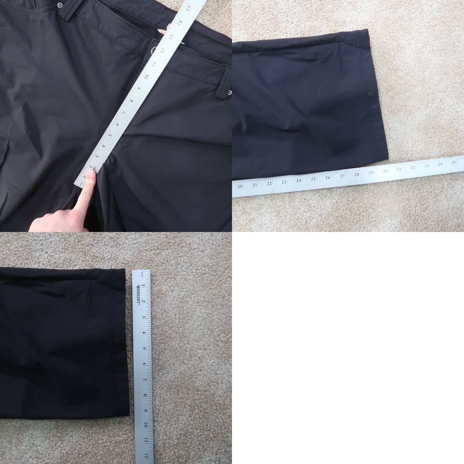 CO Duluth Trading Co Nylon Pants Jeans Straight Leg Women's 26W Black 30 In Inseam 46x30 Cargo Pockets Plus Size Size 32" / US 10 / IT 46 - 9 Thumbnail