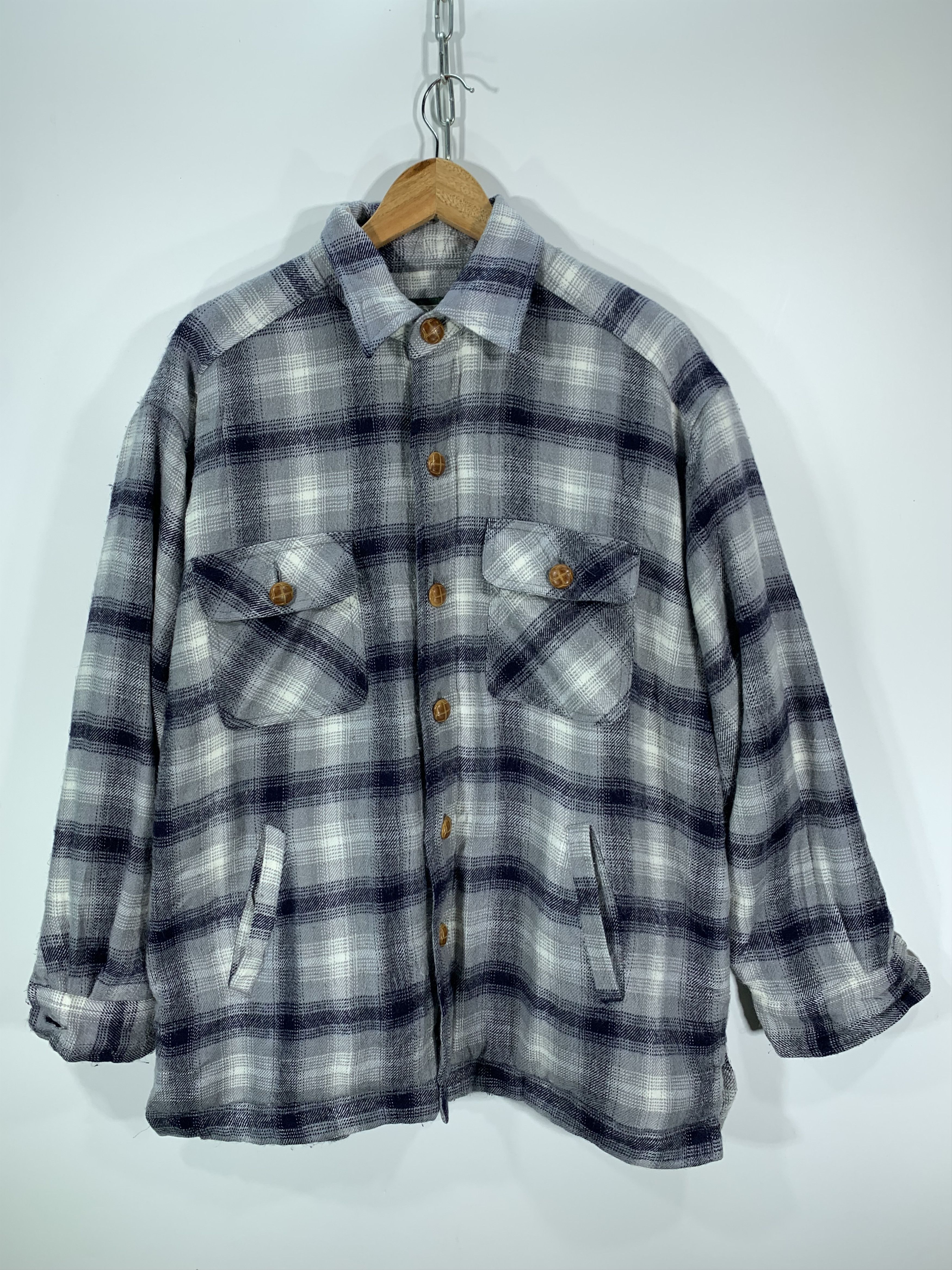 Uniqlo Vintage 90s Uniqlo Sherpa Flannel Jacket Size US L / EU 52-54 / 3 - 1 Thumbnail