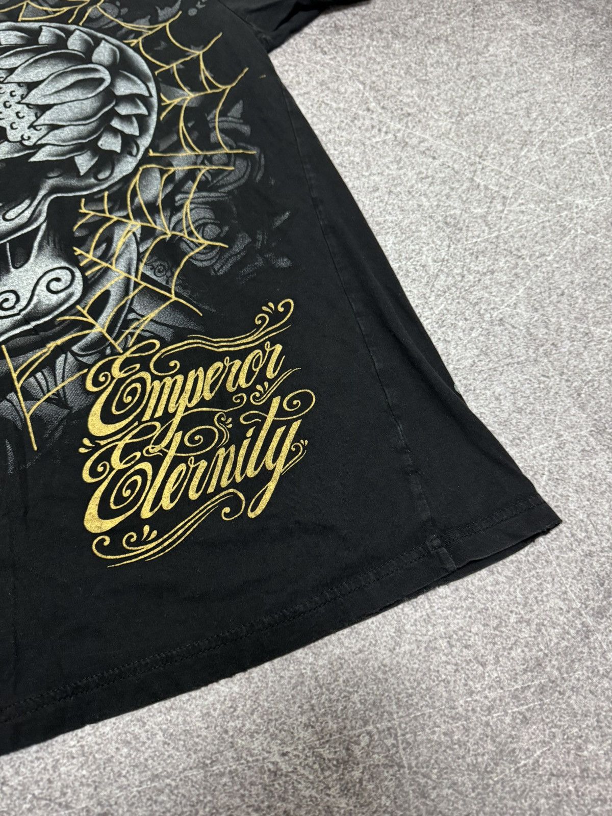 Ed Hardy Vintage Y2K Emperor Elernity Distressed Washed Sull T-Shirt Size US M / EU 48-50 / 2 - 13 Thumbnail