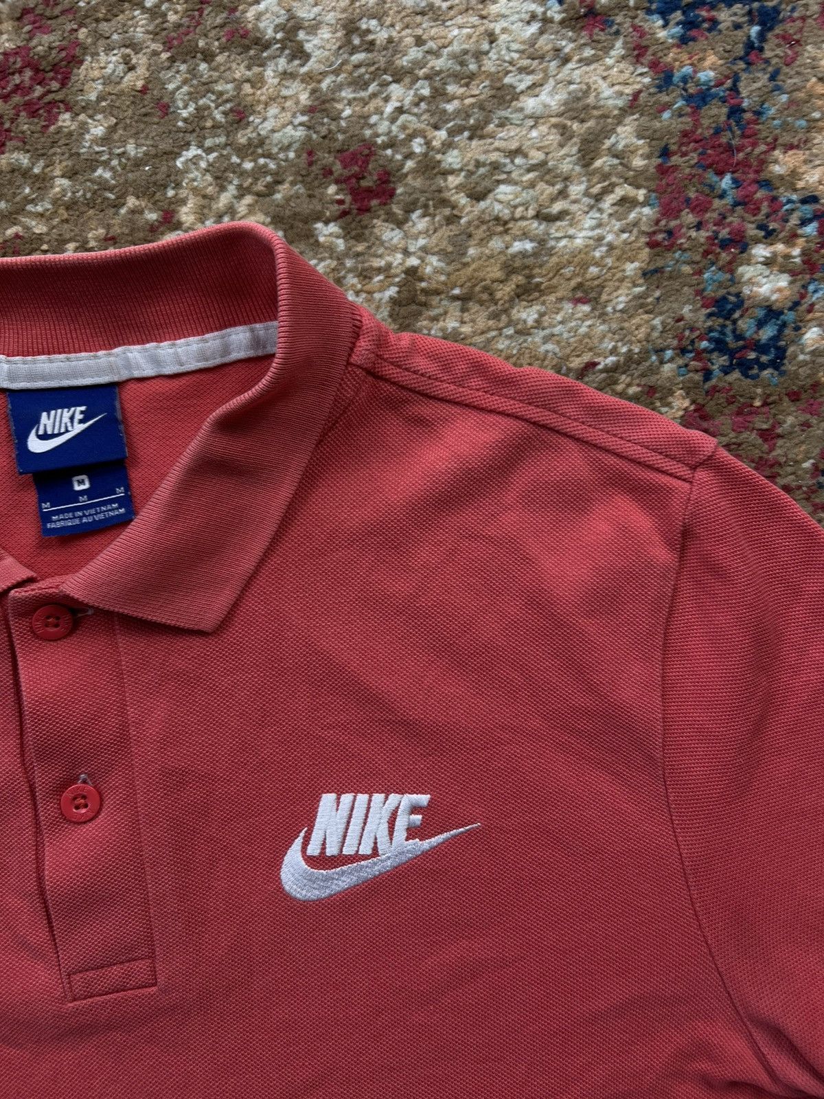 Nike × Vintage 90’s NIKE RETRO Y2K POLO T-SHIRT BIG SWOOSH LOGO Size US M / EU 48-50 / 2 - 2 Thumbnail