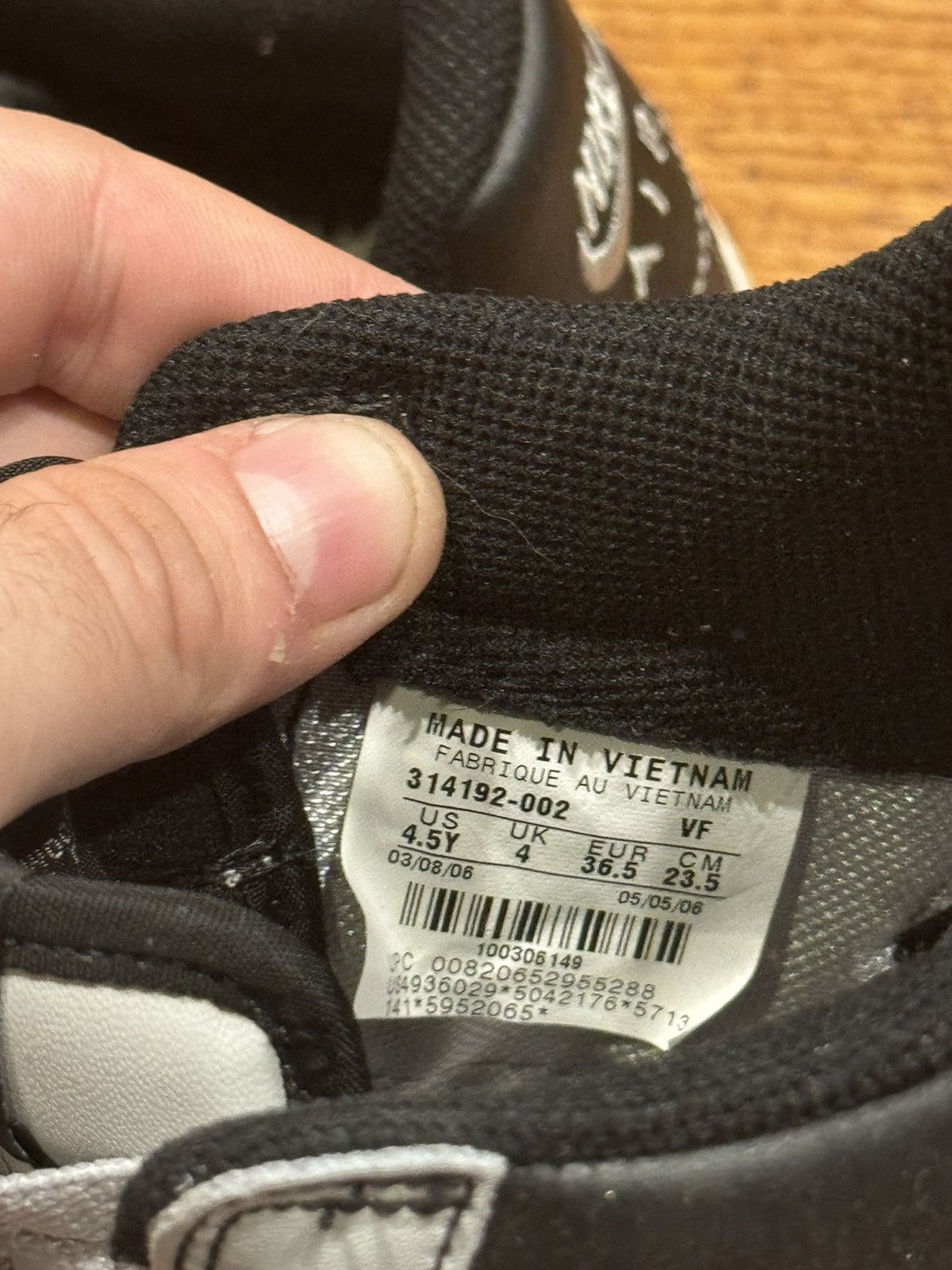 Nike Nike AF1 grey/black 2006 Size US 5 / EU 37 - 4 Thumbnail