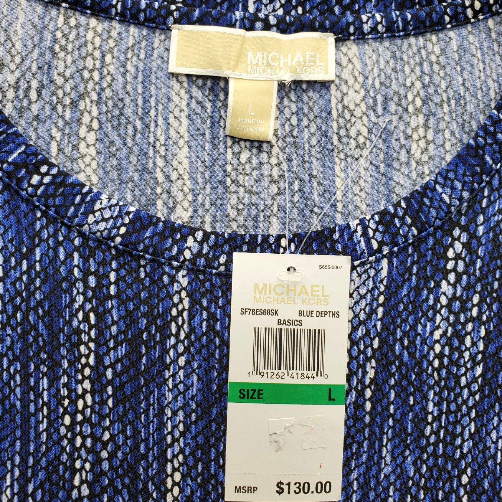 Michael Kors Michael Kors Shift Dress Womens Size L Multicolor Animal Print Short Sleeve Pullover Size L / US 10 / IT 46 - 5 Thumbnail