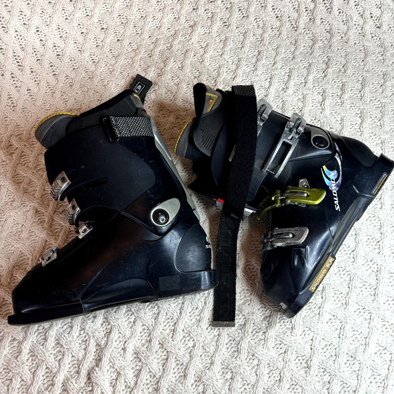 Salomon Salomon X-Wave 8.0 3D Buckle, 315mm Black Downhill Ski Boots Size US 13 / EU 46 - 2 Thumbnail
