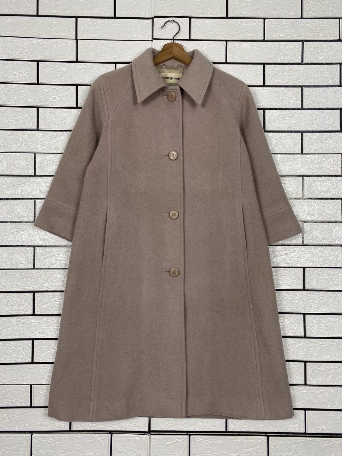Japanese Brand Vintage Long Jacket Wool Pierre Balmain Size US M / EU 48-50 / 2 - 2 Thumbnail
