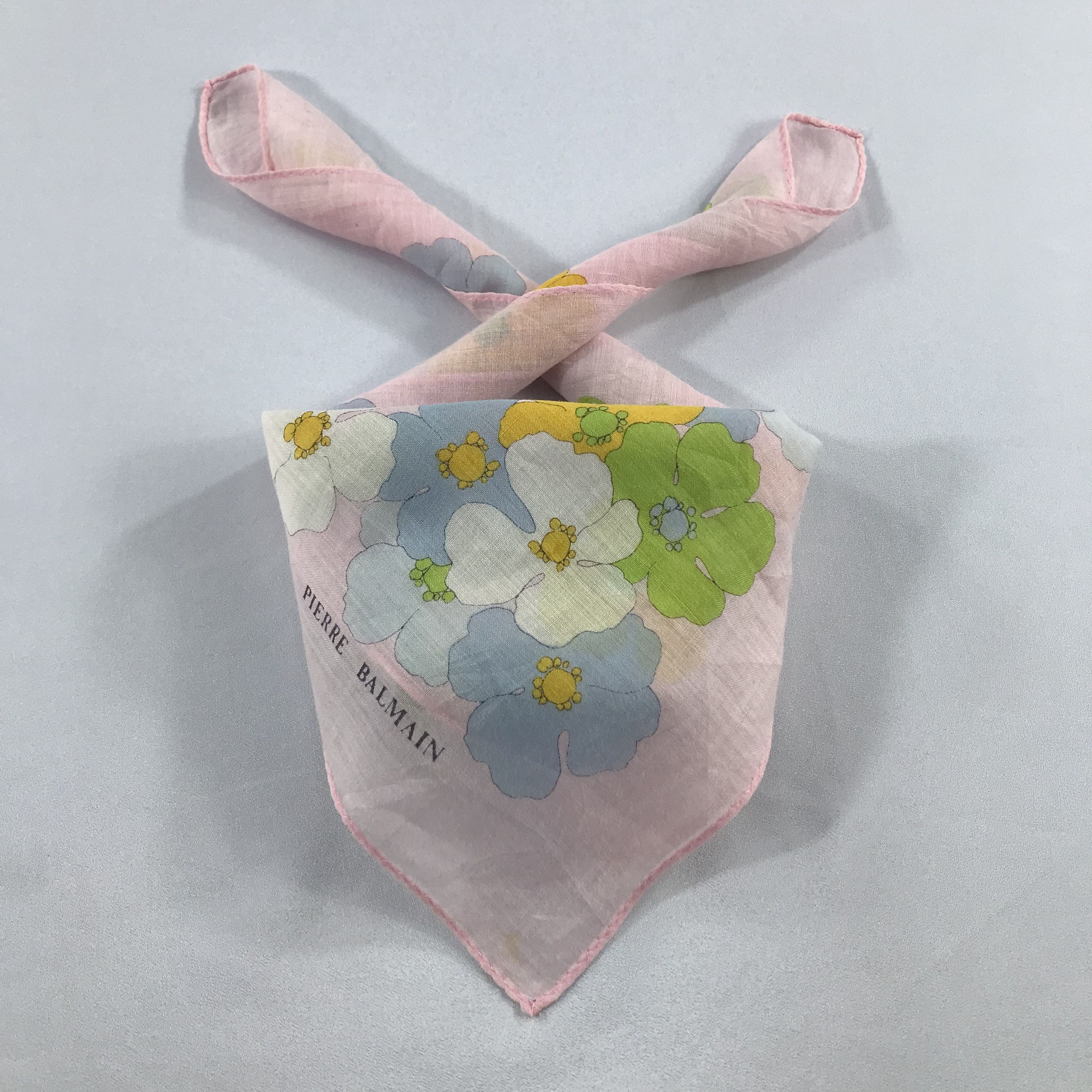 Pierre Balmain × Vintage Pierre Balmain Bandana / Handkerchief / Neckerchief - S2466 Size ONE SIZE - 3 Thumbnail
