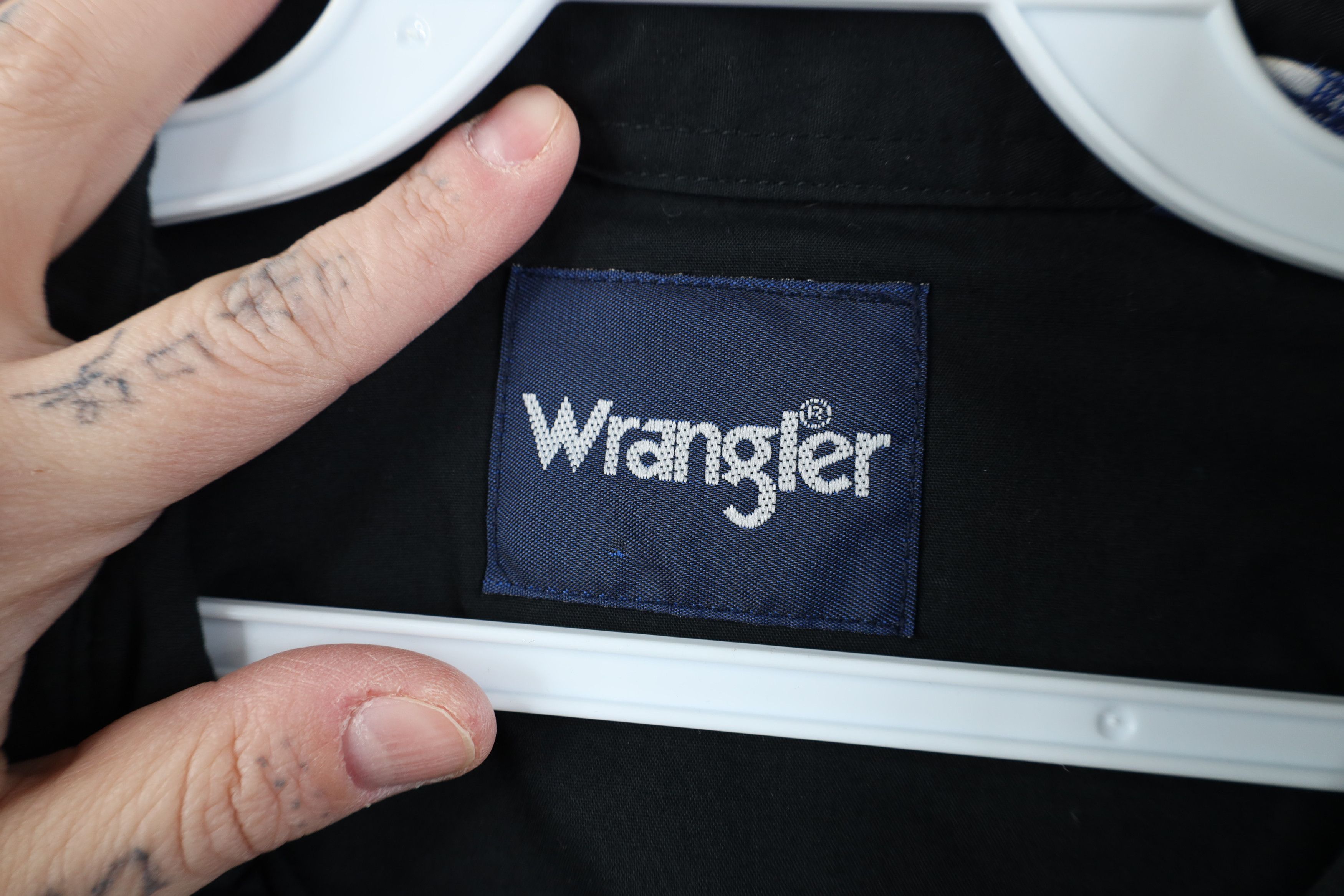 Wrangler Vintage 90s Wrangler Western Cowboy Snap Button Shirt Black Size US XXL / EU 58 / 5 - 8 Thumbnail