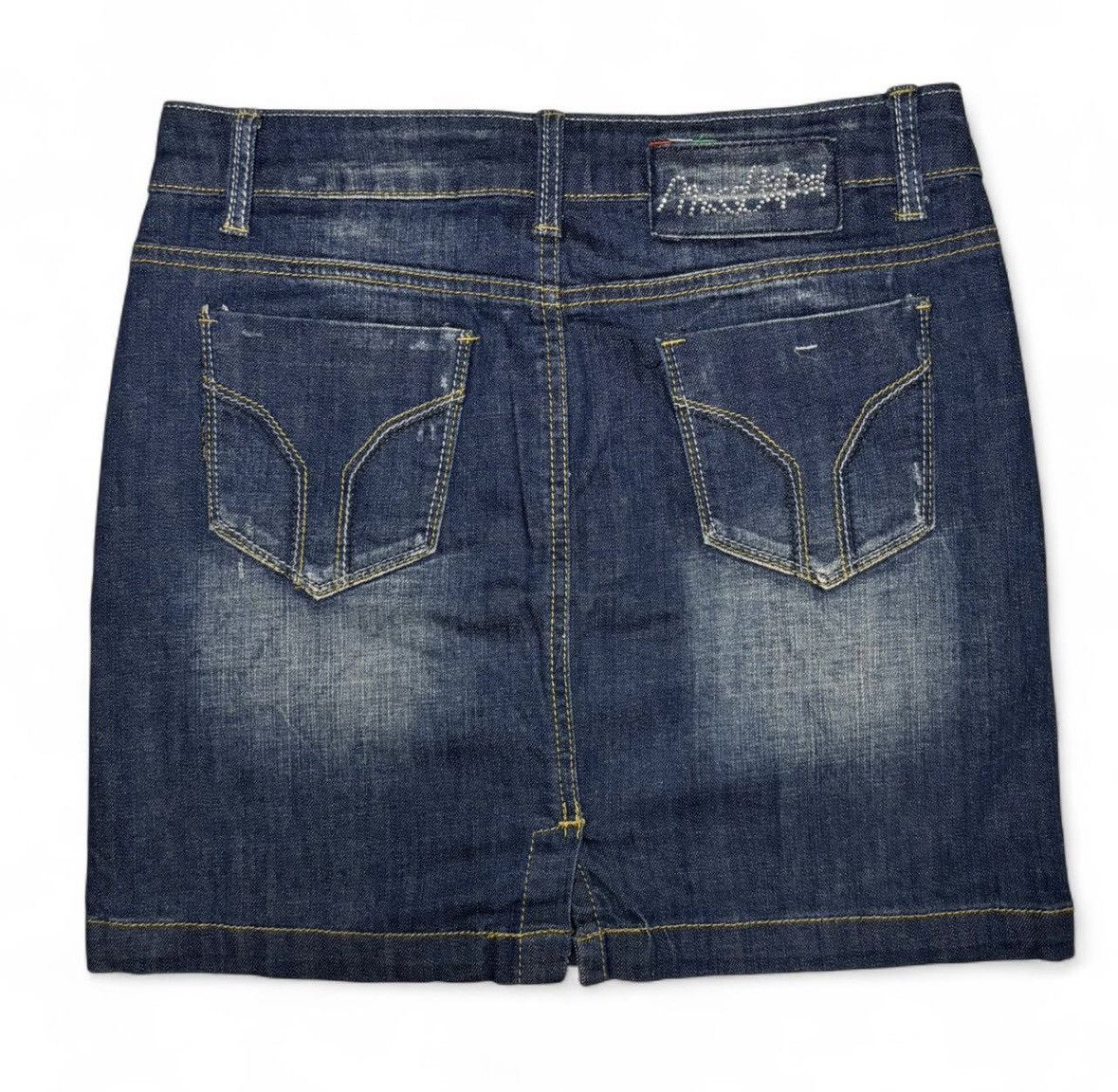 Miss Sixty Miss Sixty Y2K Miss Capri denim mini skirt – crystal logo Size 30" / US 8 / IT 44 - 5 Thumbnail