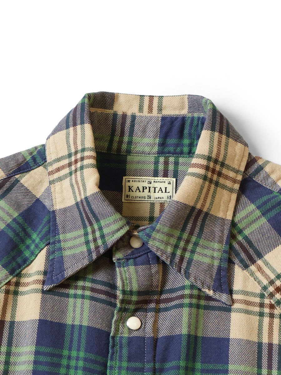 Kapital kapital Columbia-check Husky Western Shirt Size US L / EU 52-54 / 3 - 4 Thumbnail