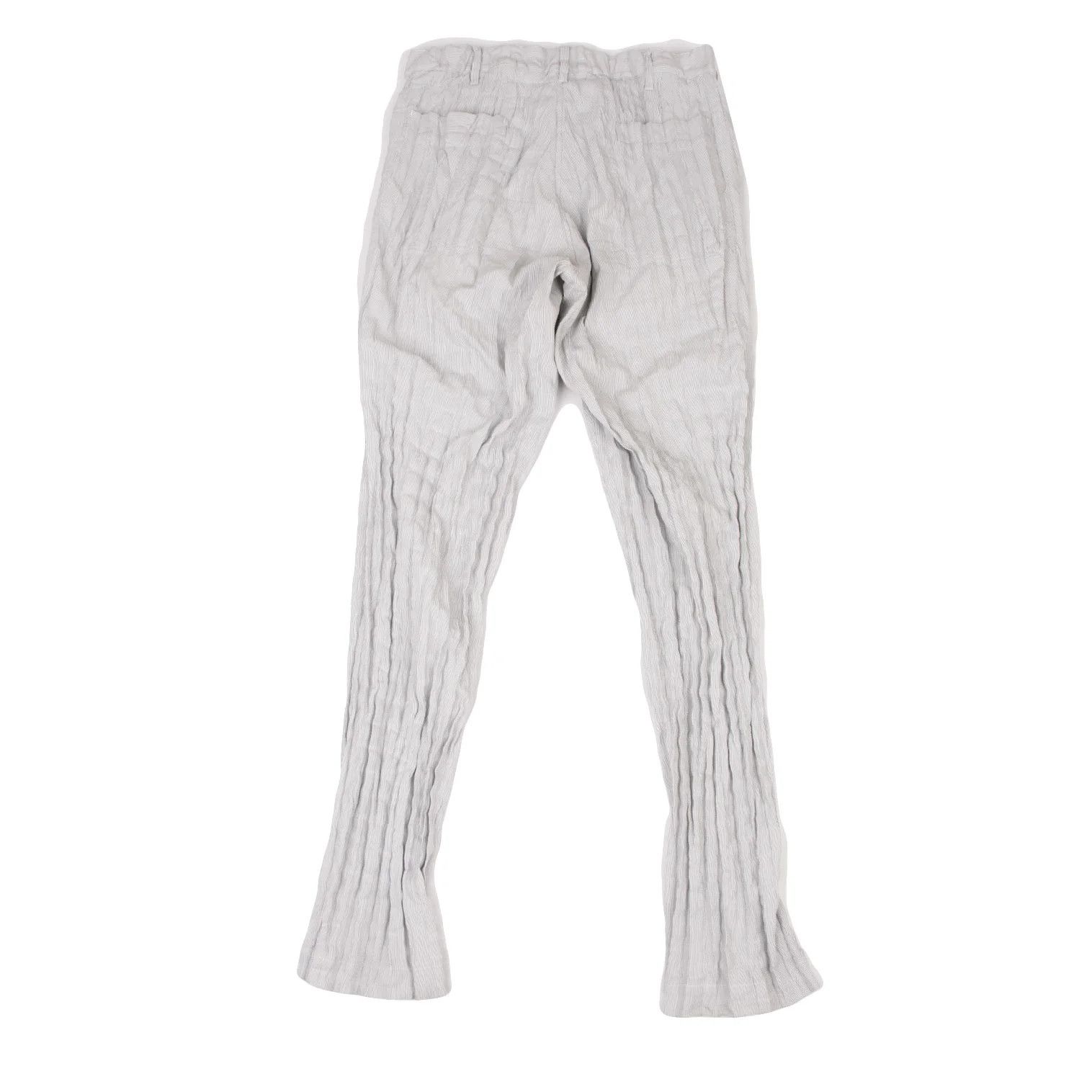 Issey Miyake Pleated Stripe Pants in Gray and White Size US 34 / EU 50 - 11 Thumbnail