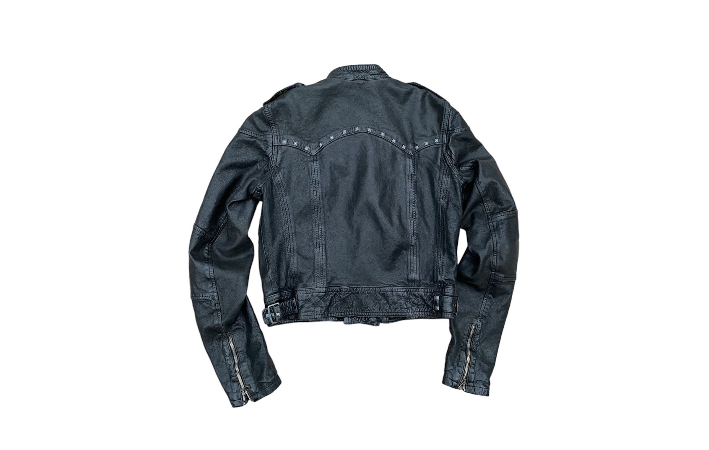 Levi's Vintage Levis Special Edition Cropped Leather Biker Jacket Size M / US 6-8 / IT 42-44 - 8 Thumbnail