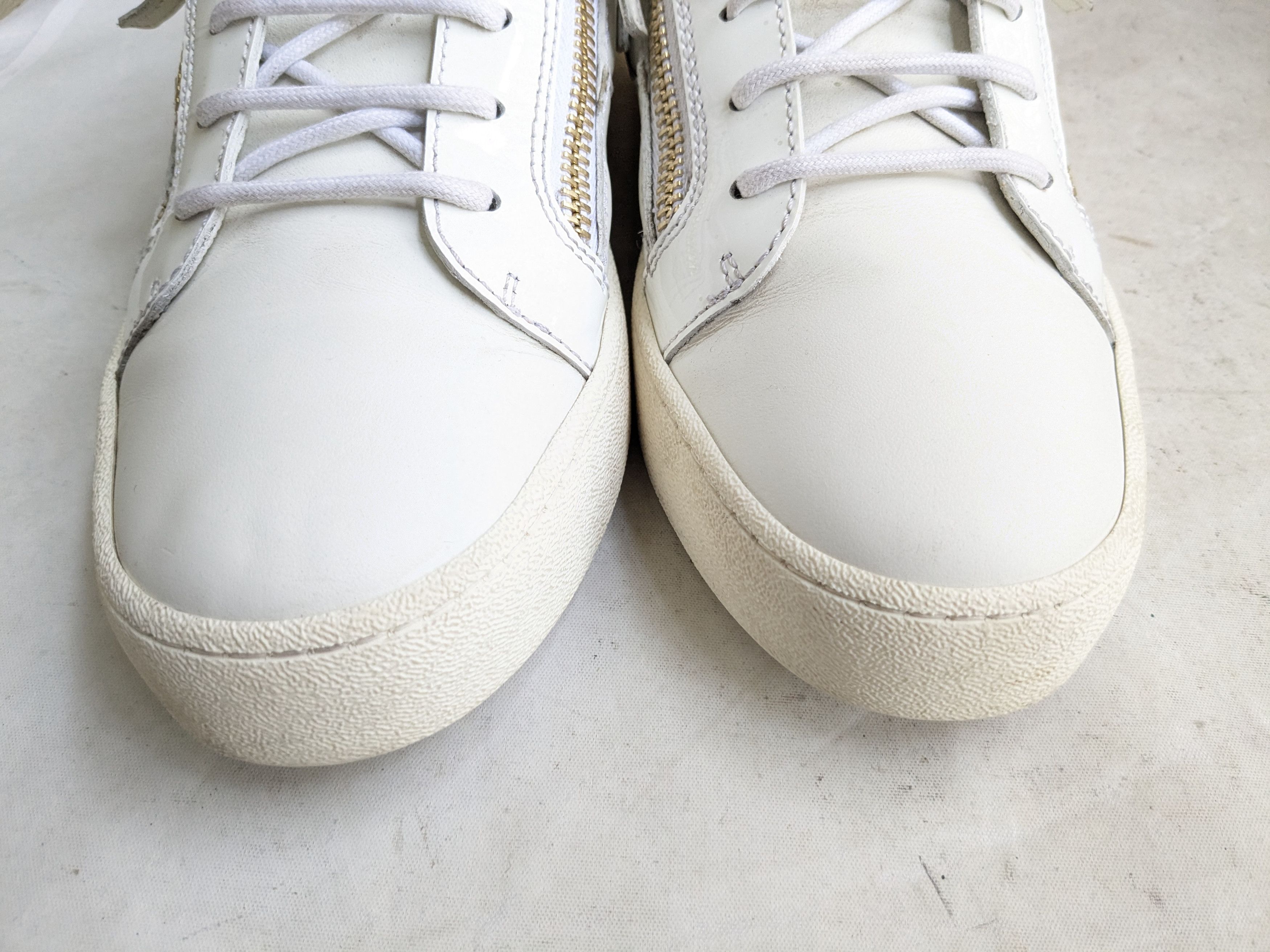 Giuseppe Zanotti Giuseppe Zanotti Sneakers White 10 43 Low Tops Leather Size US 10 / EU 43 - 2 Thumbnail