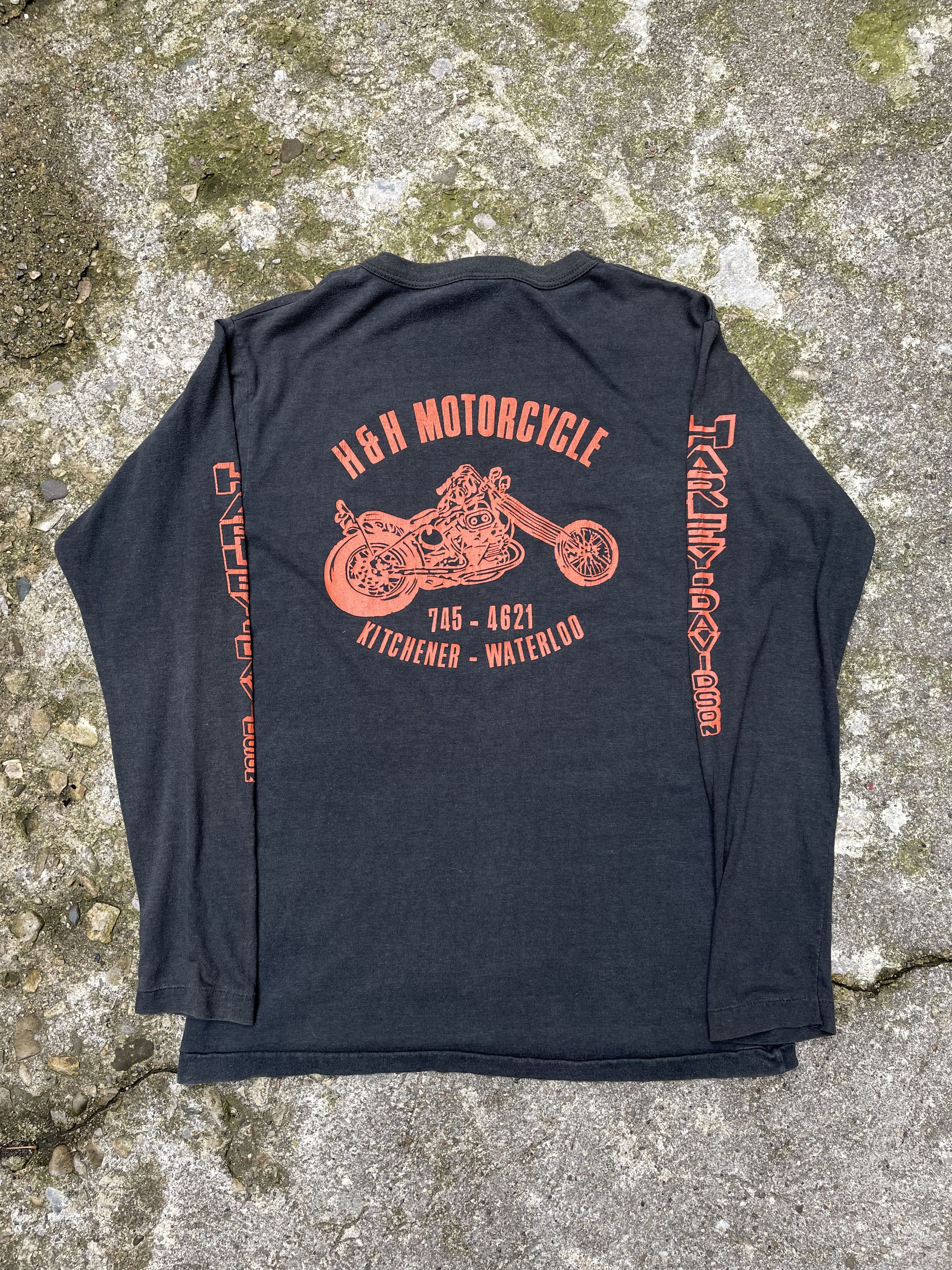 Harley Davidson × Vintage VTG 70s/80s Harley Davidson Motorcycles Long Sleeve T-Shirt Size US M / EU 48-50 / 2 - 2 Thumbnail