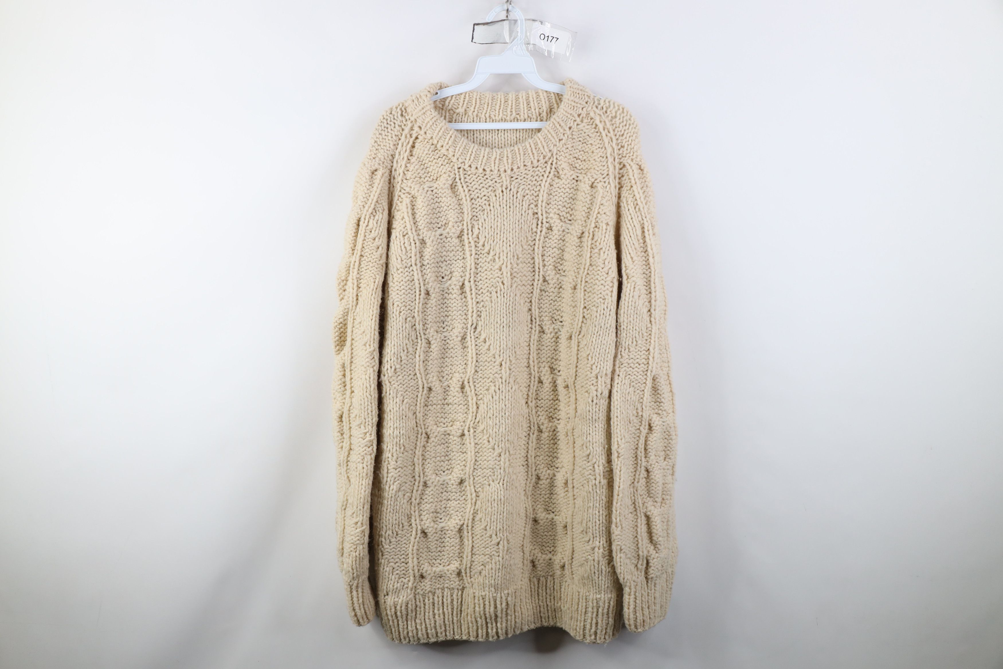 Vintage Vintage 50s 60s Streetwear Wool Chunky Fisherman Sweater Size US XL / EU 56 / 4 - 1 Thumbnail