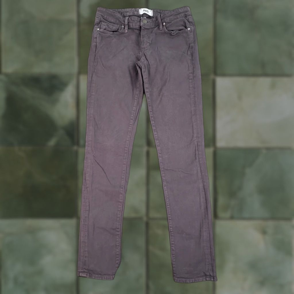 Paige VINTAGE Paige Skinny Jeans Womens Low Rise 29x30 Gray Denim Stretch 90s Casual Womens Size 29" - 1 Thumbnail
